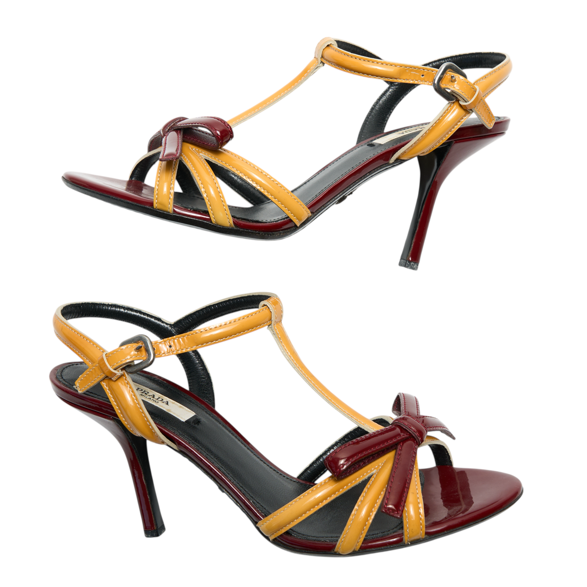 prada 2000s bow heels