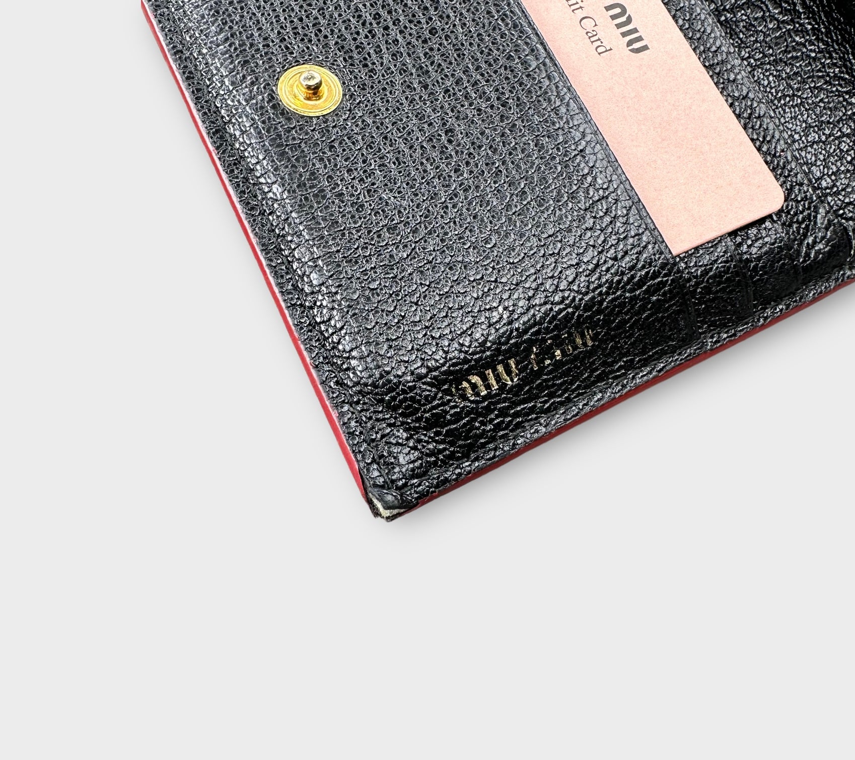 miu miu black heart wallet