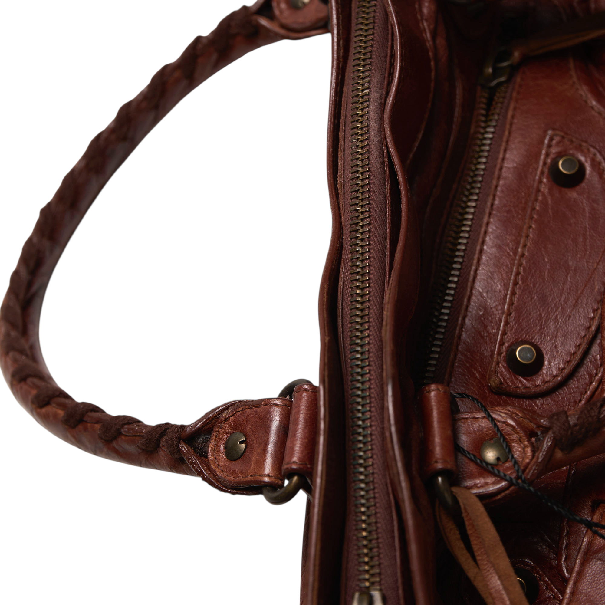 balenciaga 2000s brown city bag