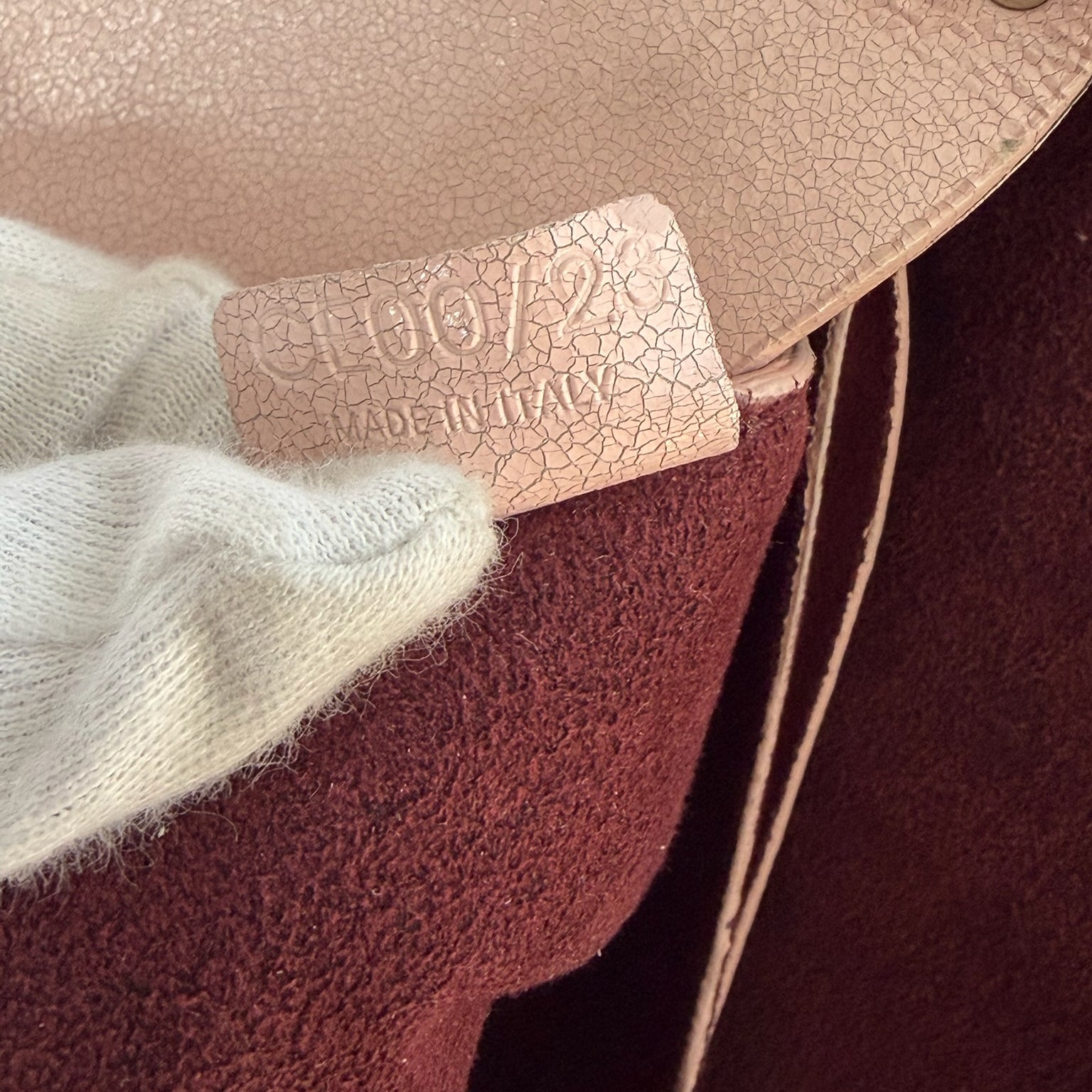 celine 2000s baby pink shoulder bag
