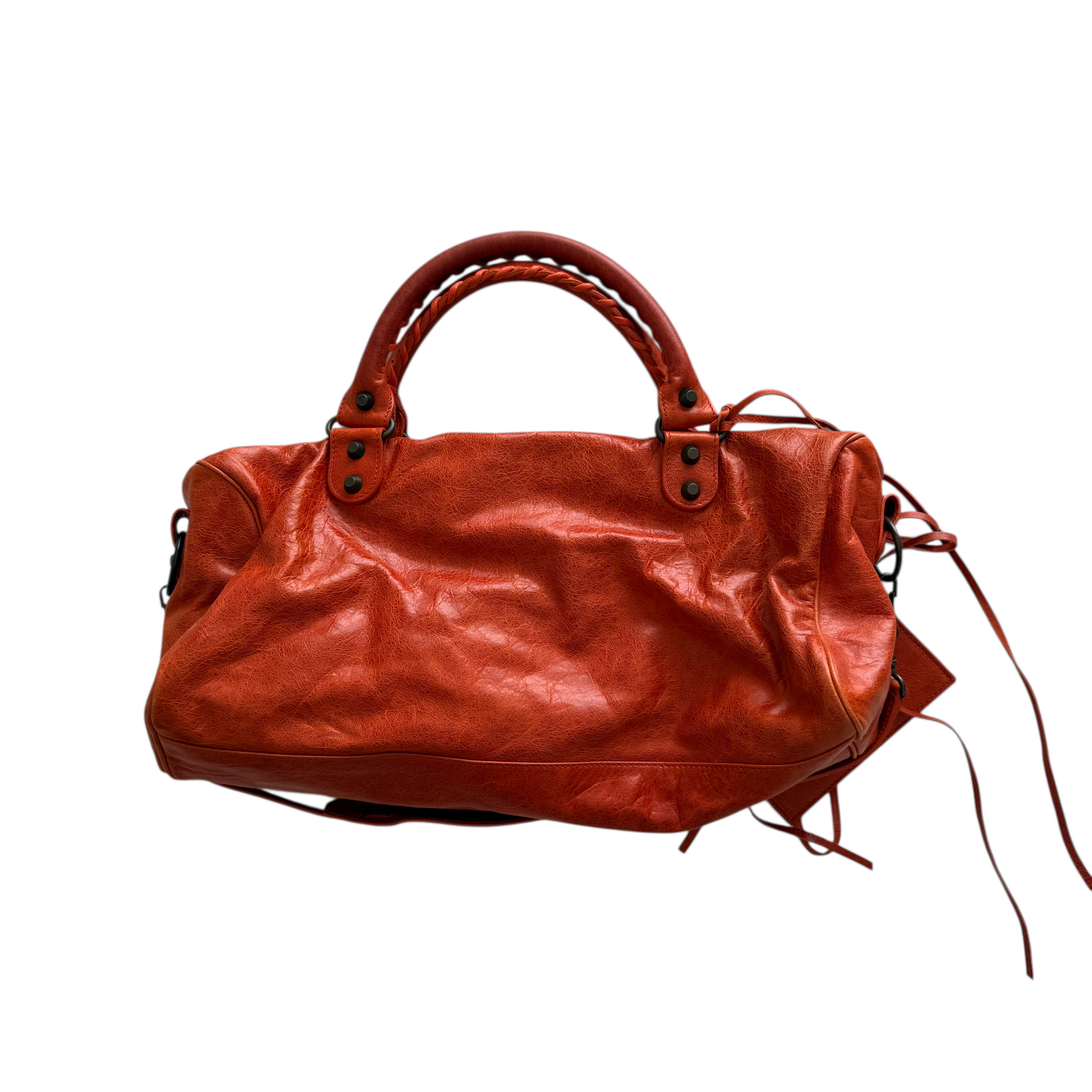 balenciaga 2000s orange city bag