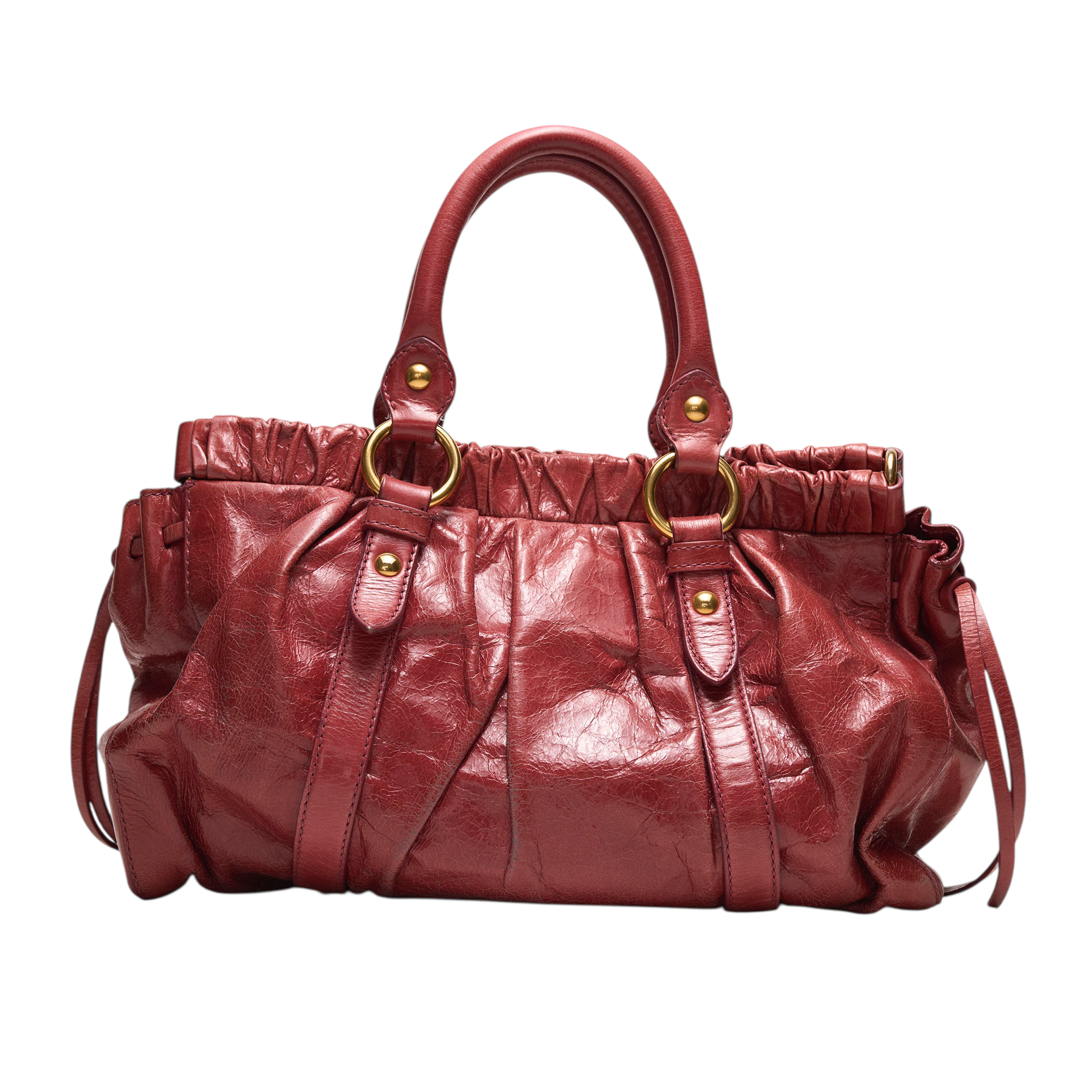 miu miu 2000s red vitello bag