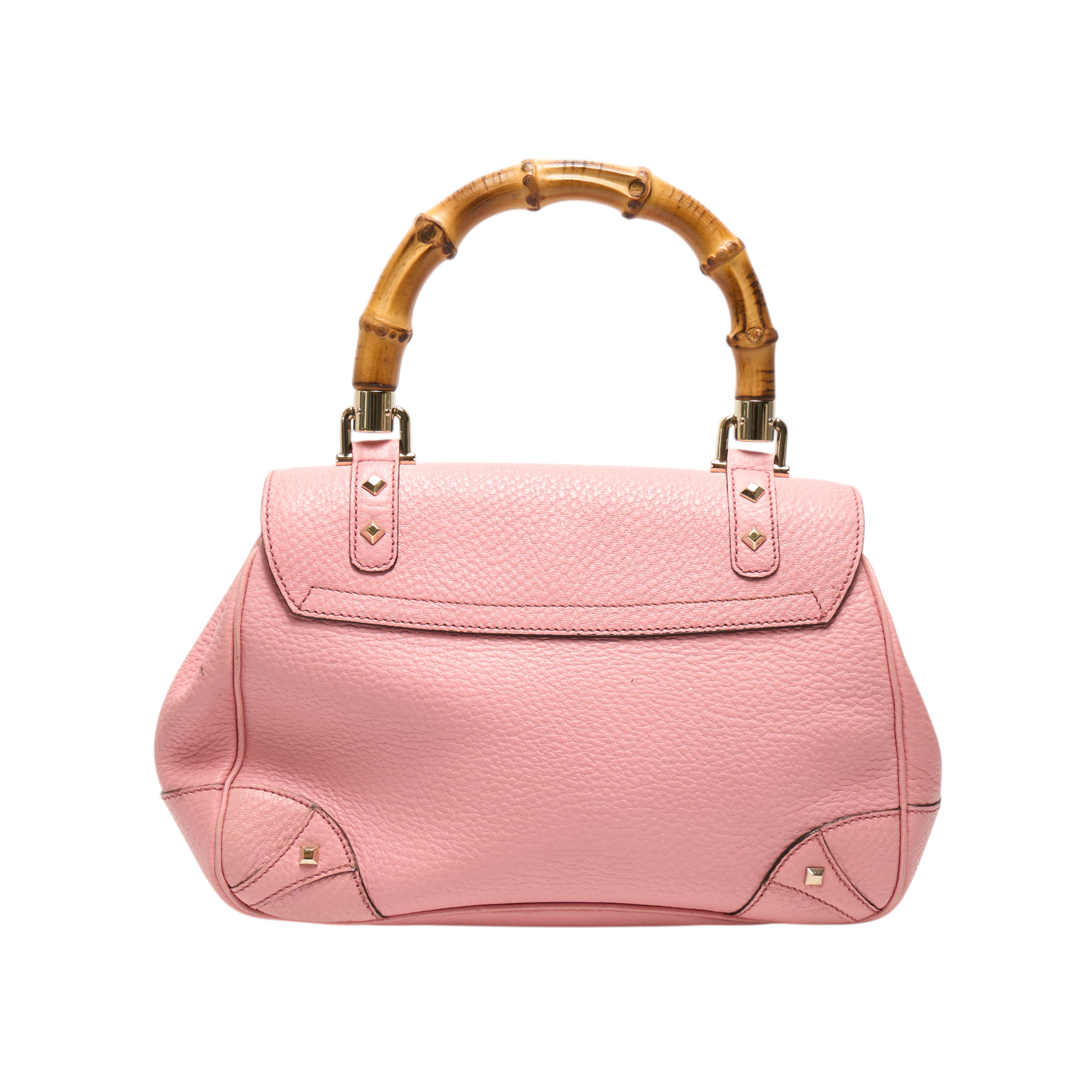 gucci 2000s pink bamboo bag