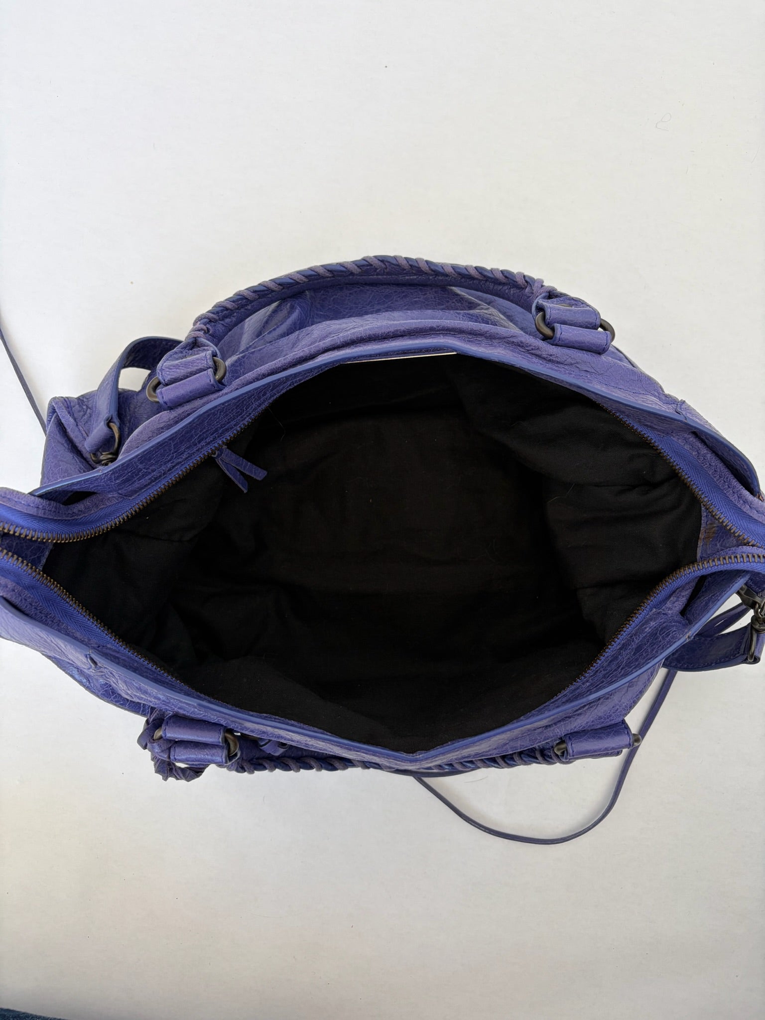 balenciaga 2000s purple city bag