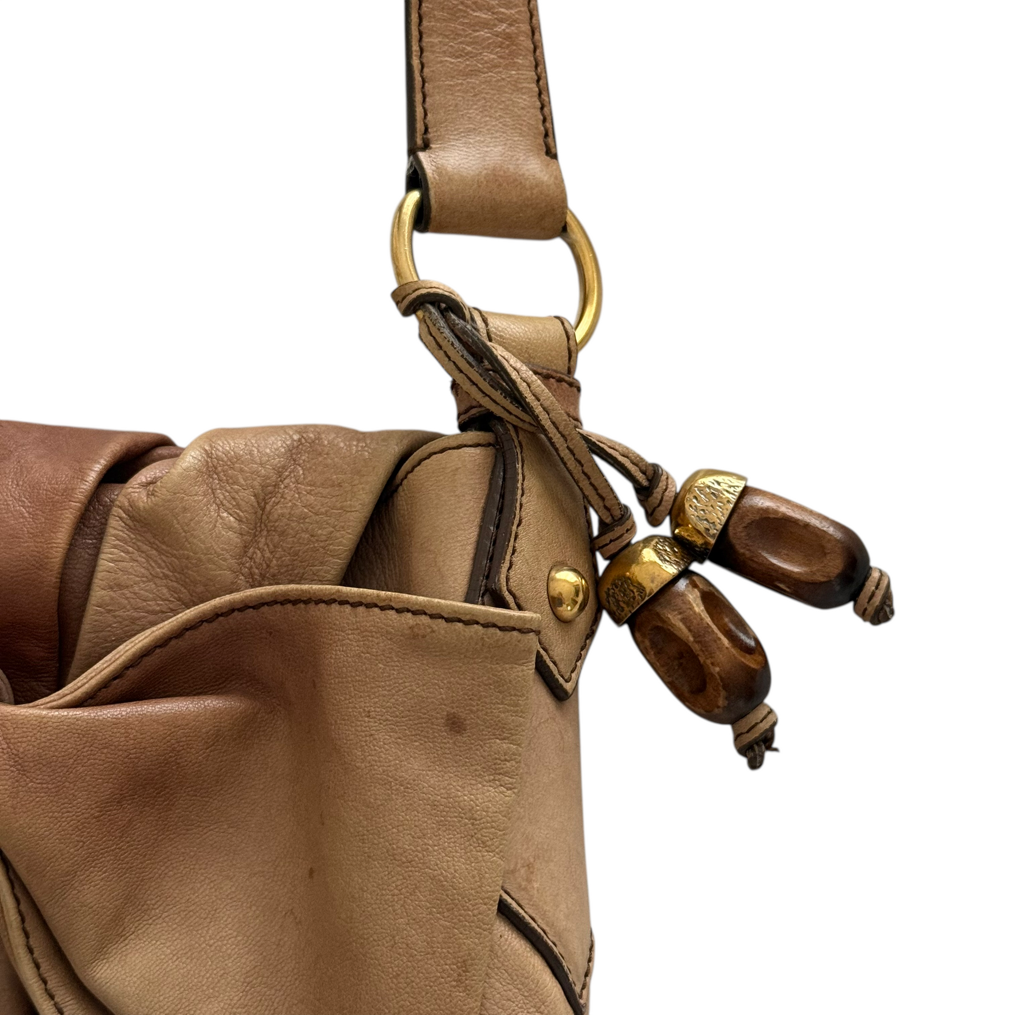 yves saint laurent 2000s brown shoulder bag