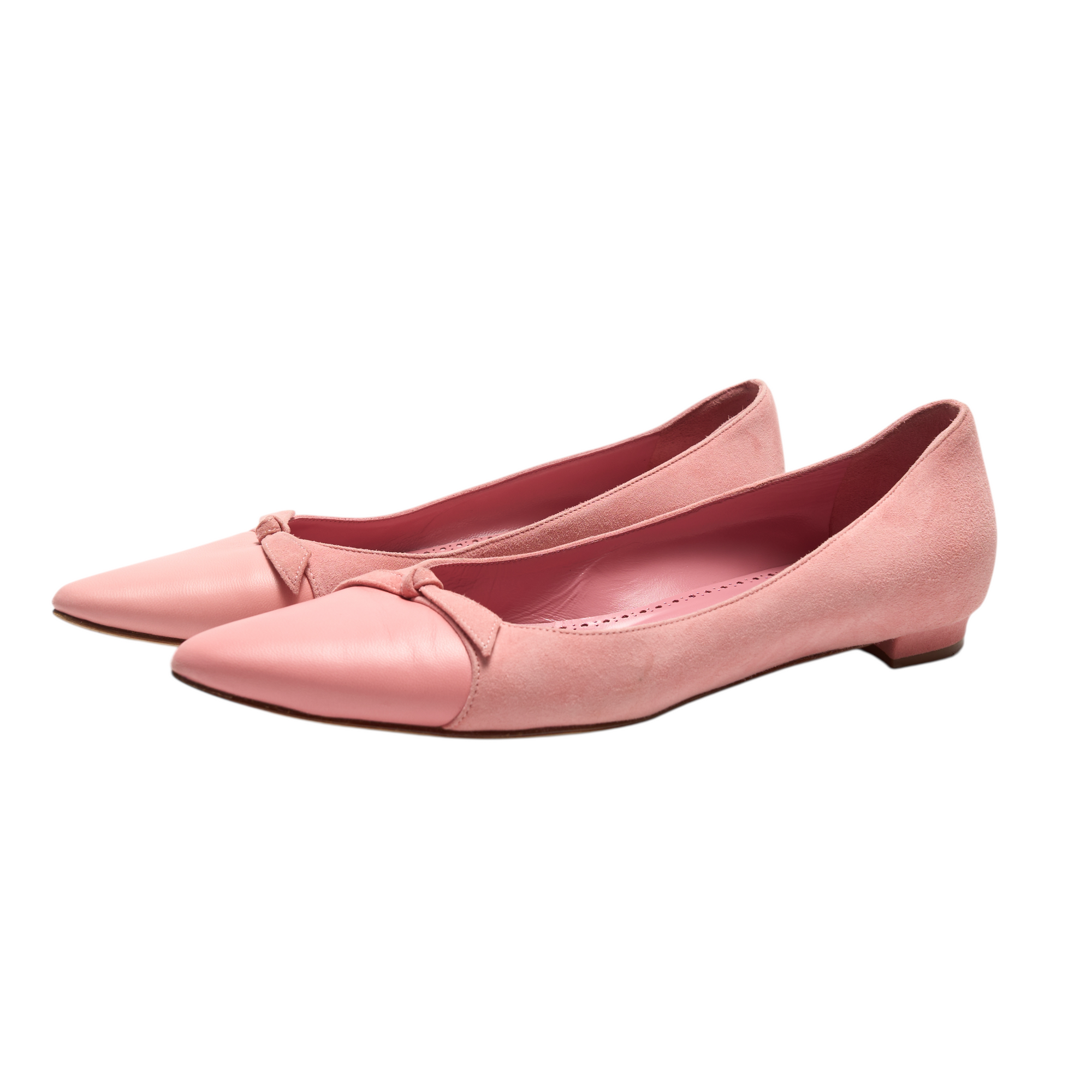 manolo blahnik pink ballet flats