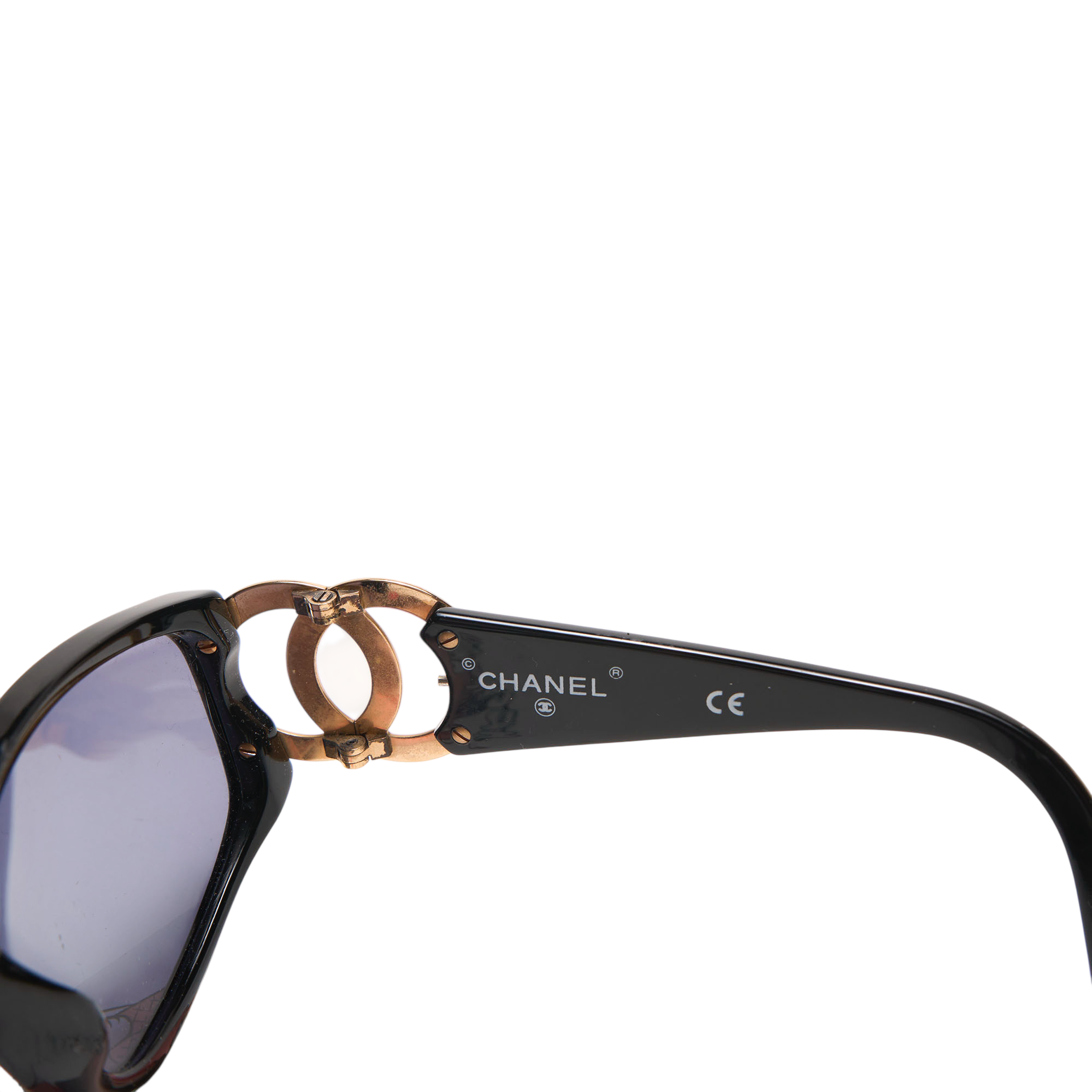 chanel black sunglasses