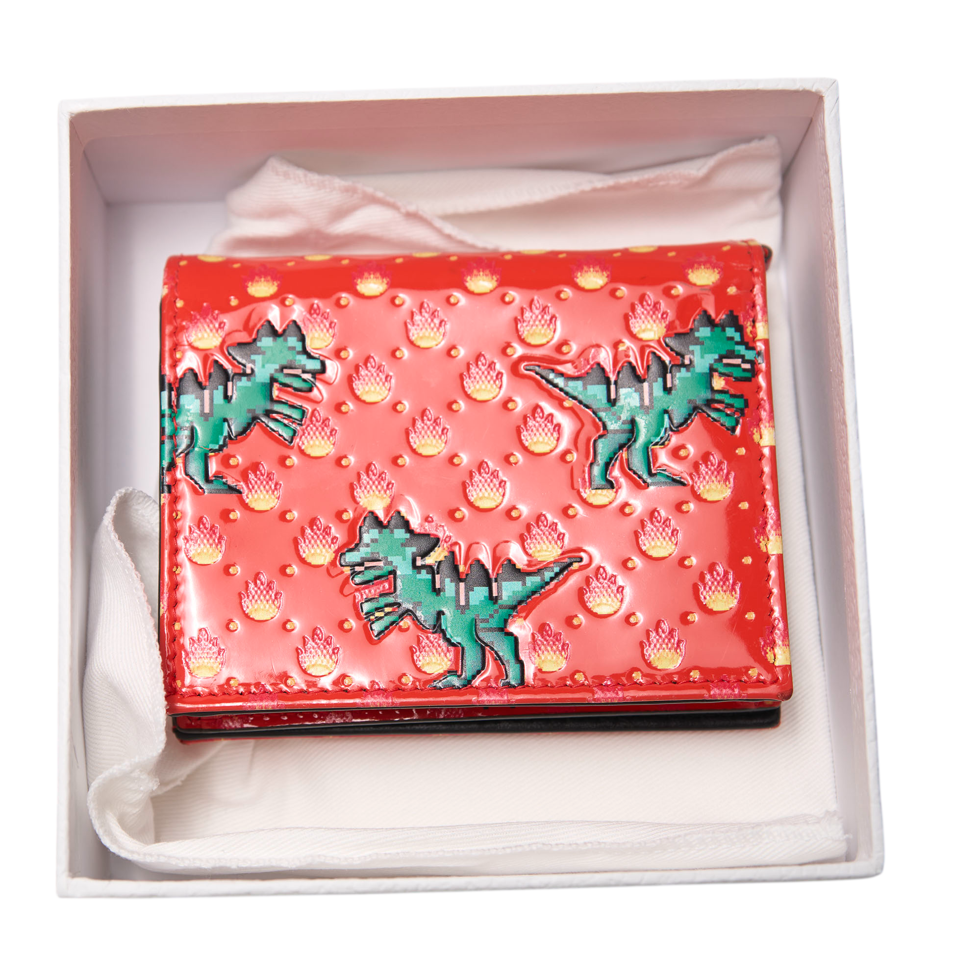christian dior red dinosaur wallet