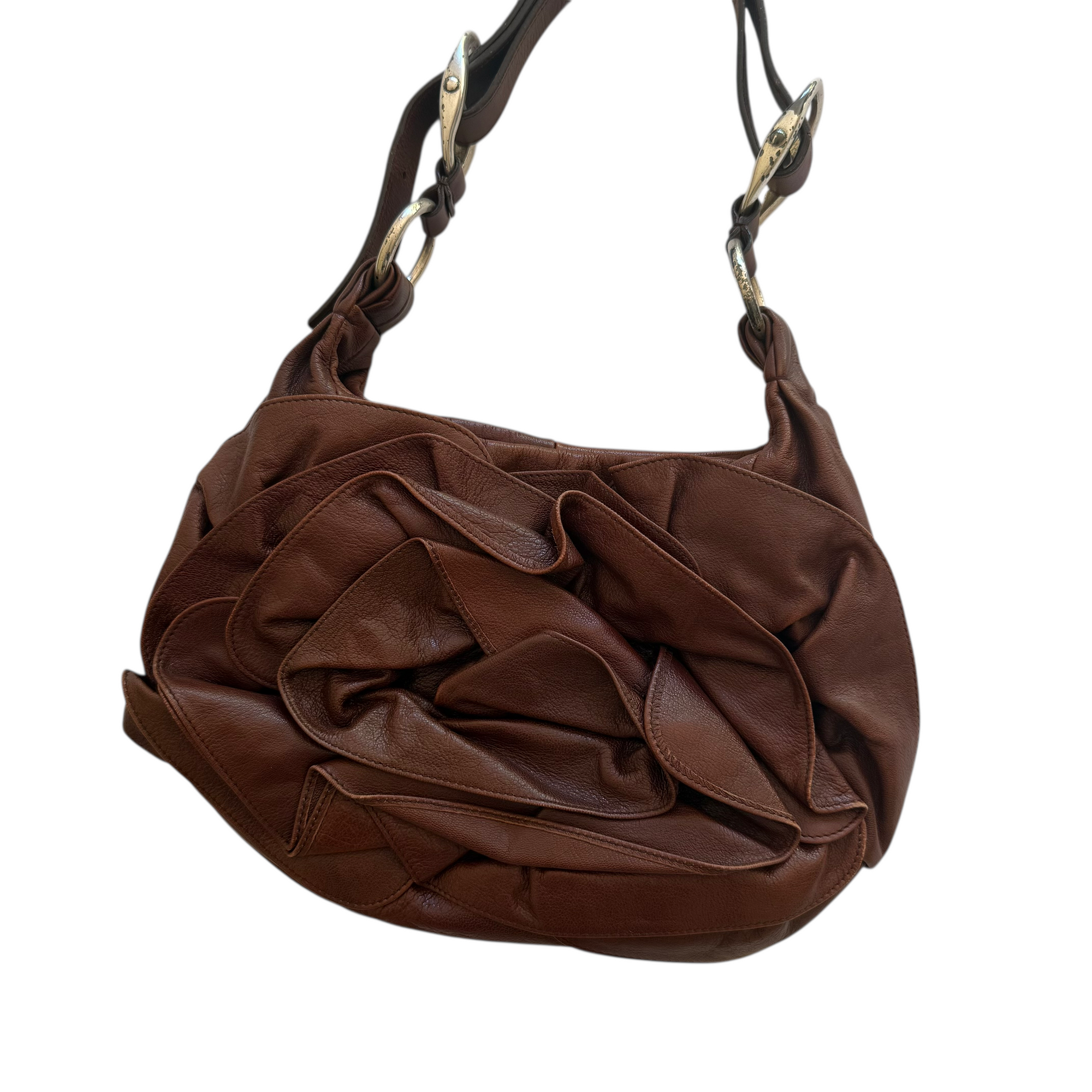 yves saint laurent brown shoulder bag
