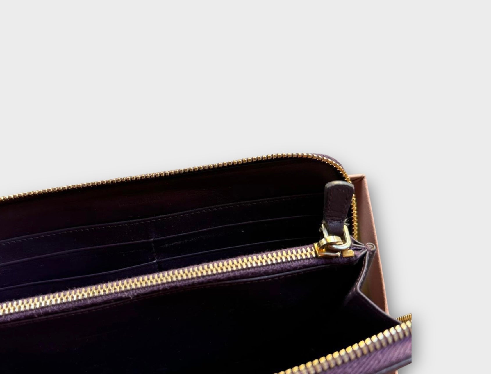 miu miu purple bow long wallet