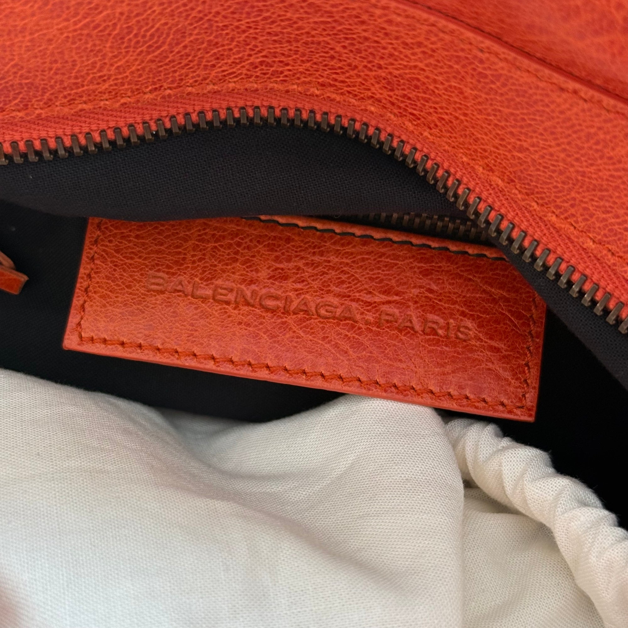 balenciaga 2000s orange city bag