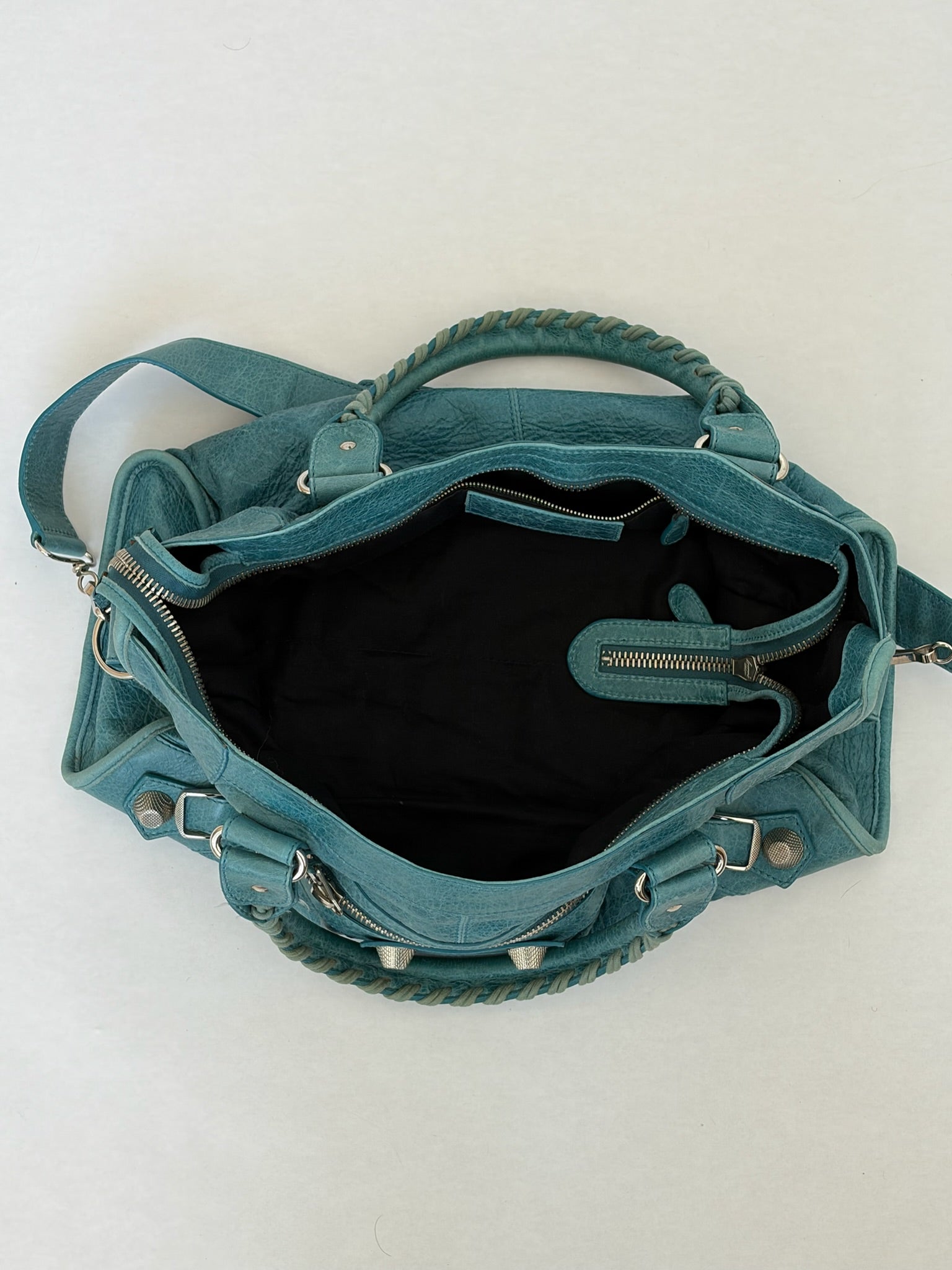 balenciaga 2000s blue city bag
