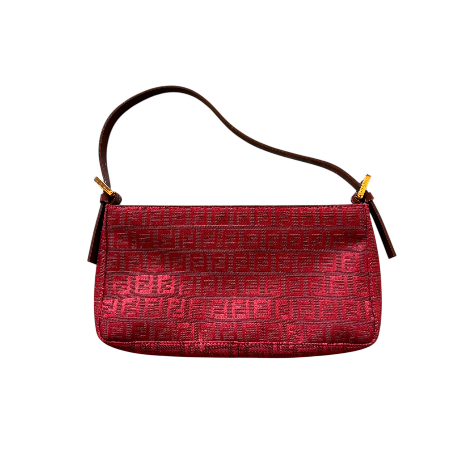 fendi 2000s red shoulder bag