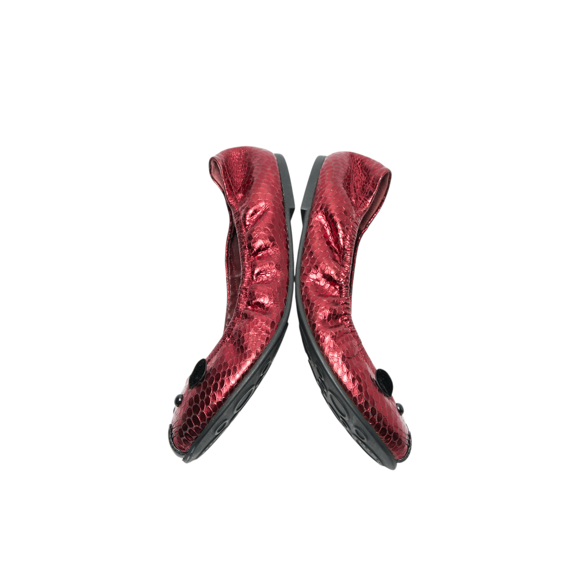 marc jacobs 2000s red python flats