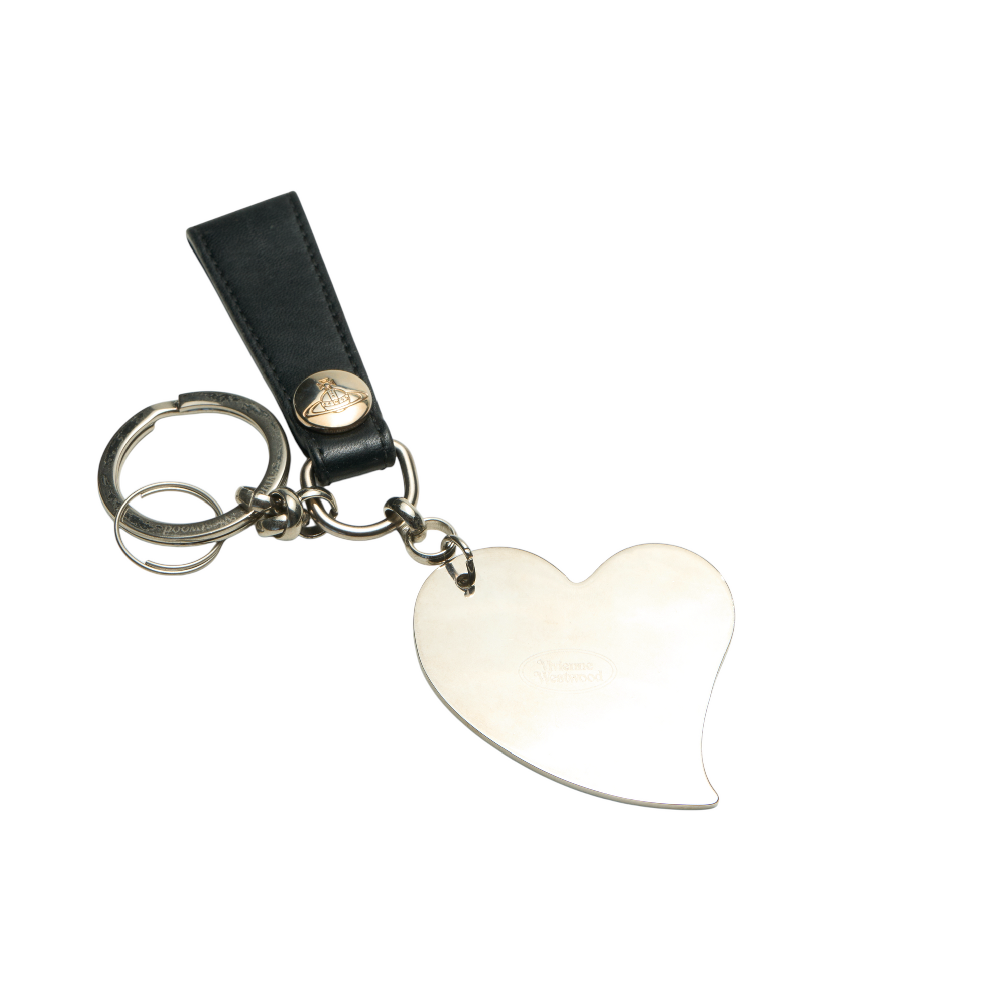 vivienne westwood silver heart keychain