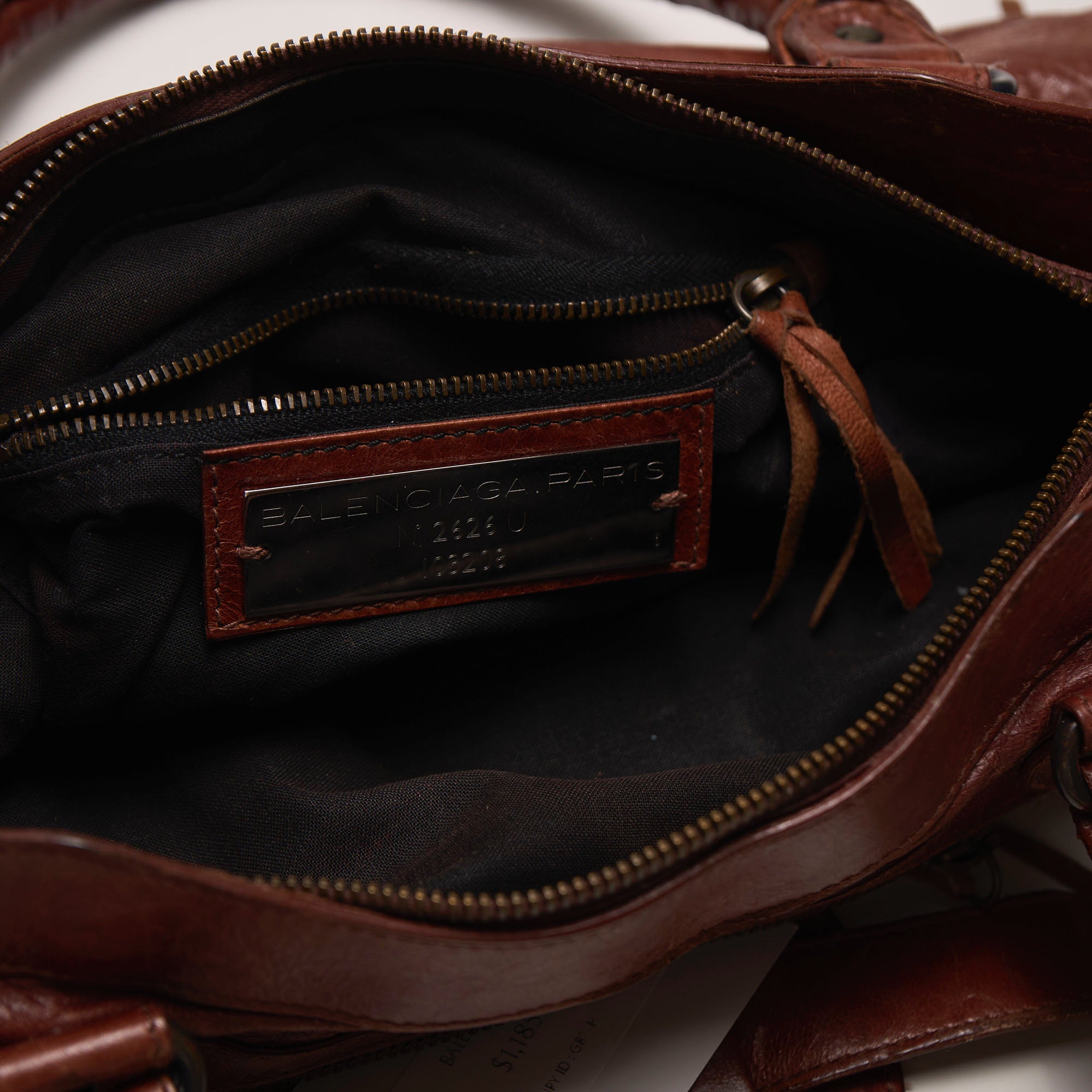 balenciaga 2000s brown city bag