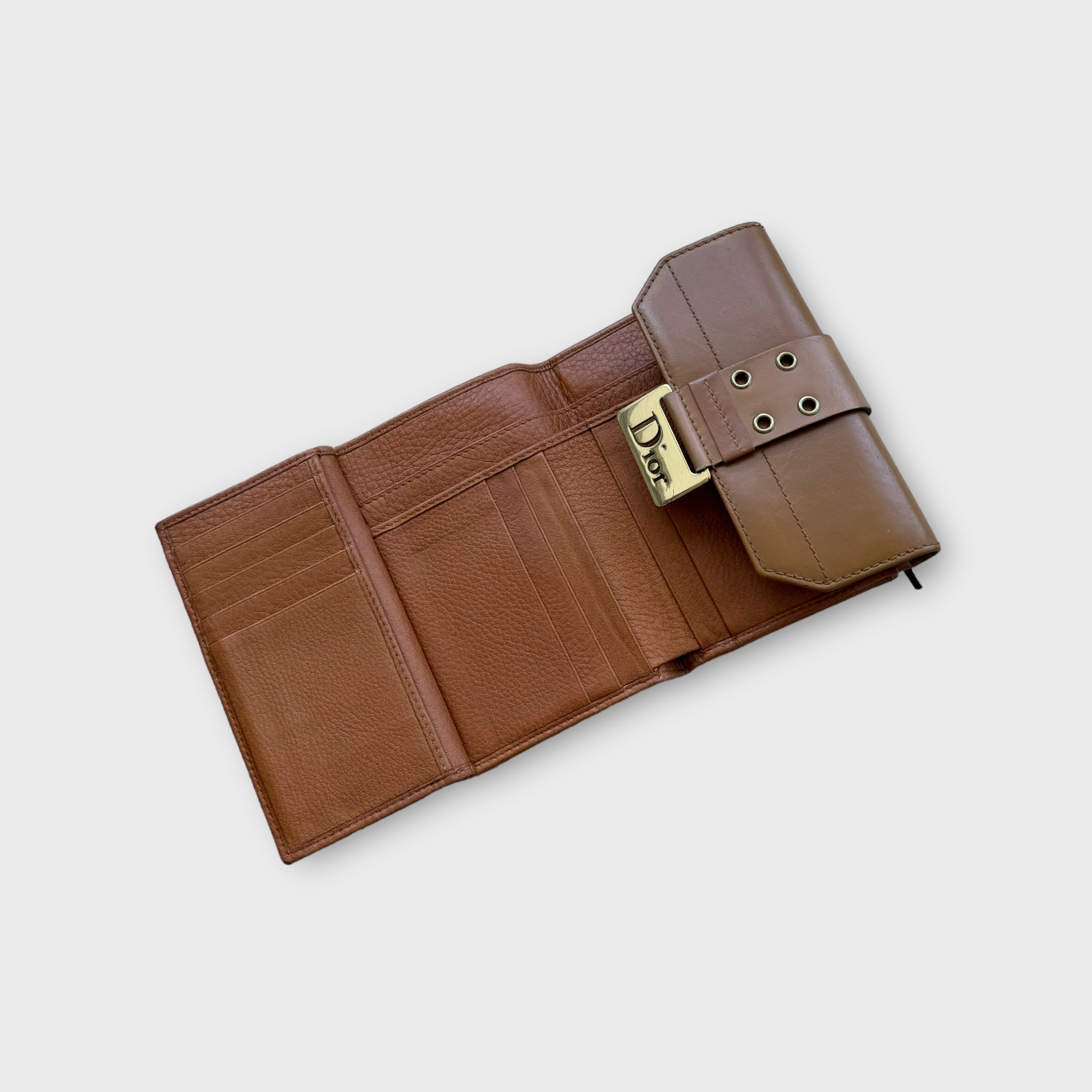 christian dior 2004 brown columbus wallet