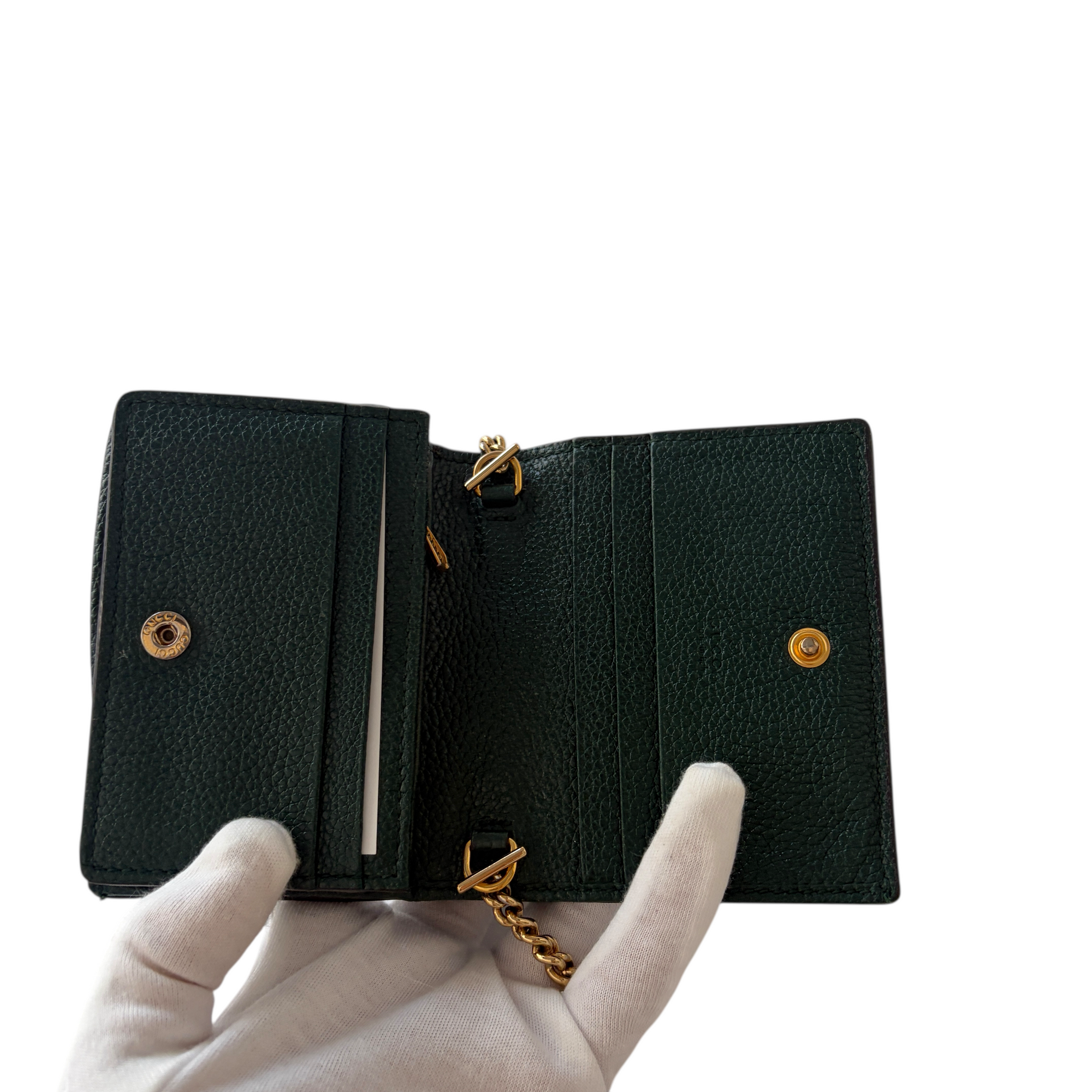 gucci dark green wallet