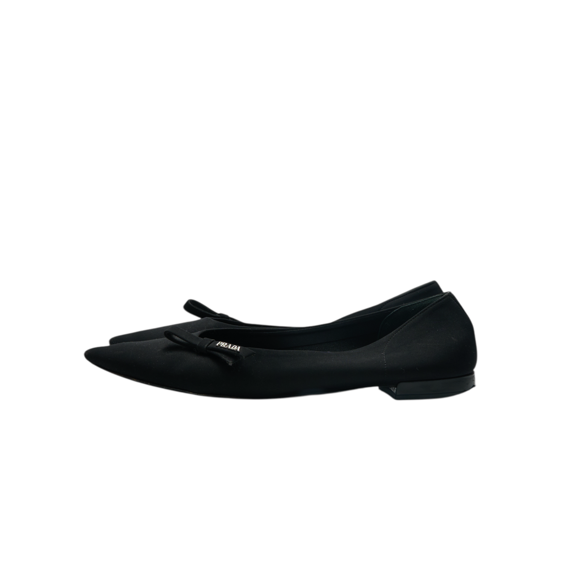 prada black bow flats