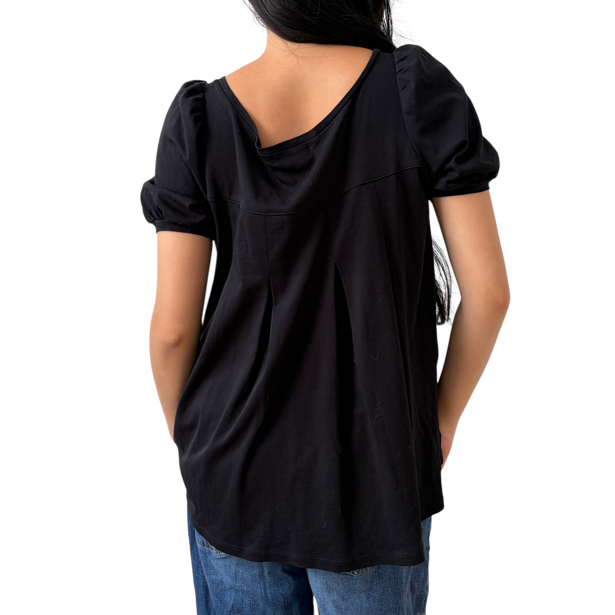 burberry 2000s black button up top