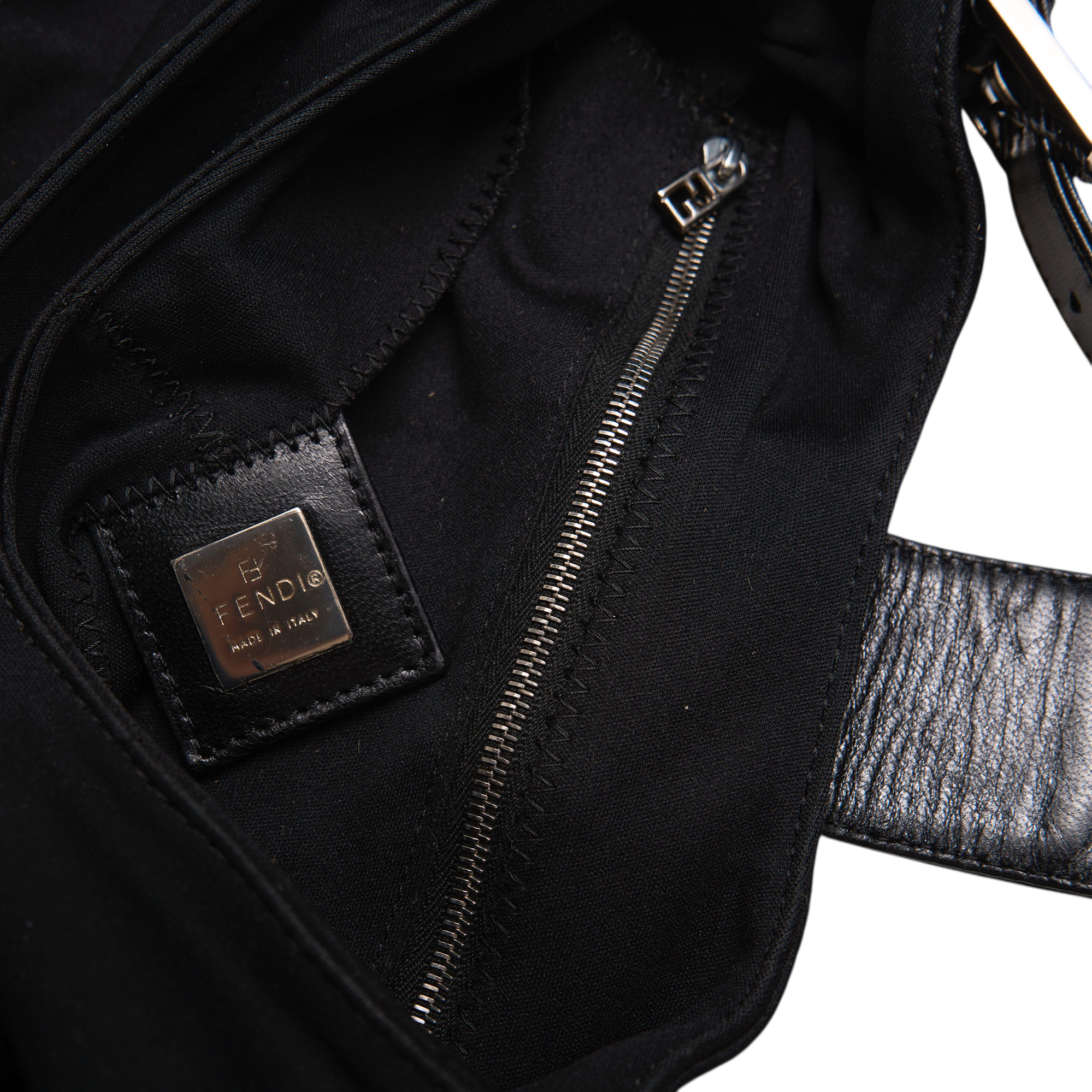 fendi 2000s black baguette bag