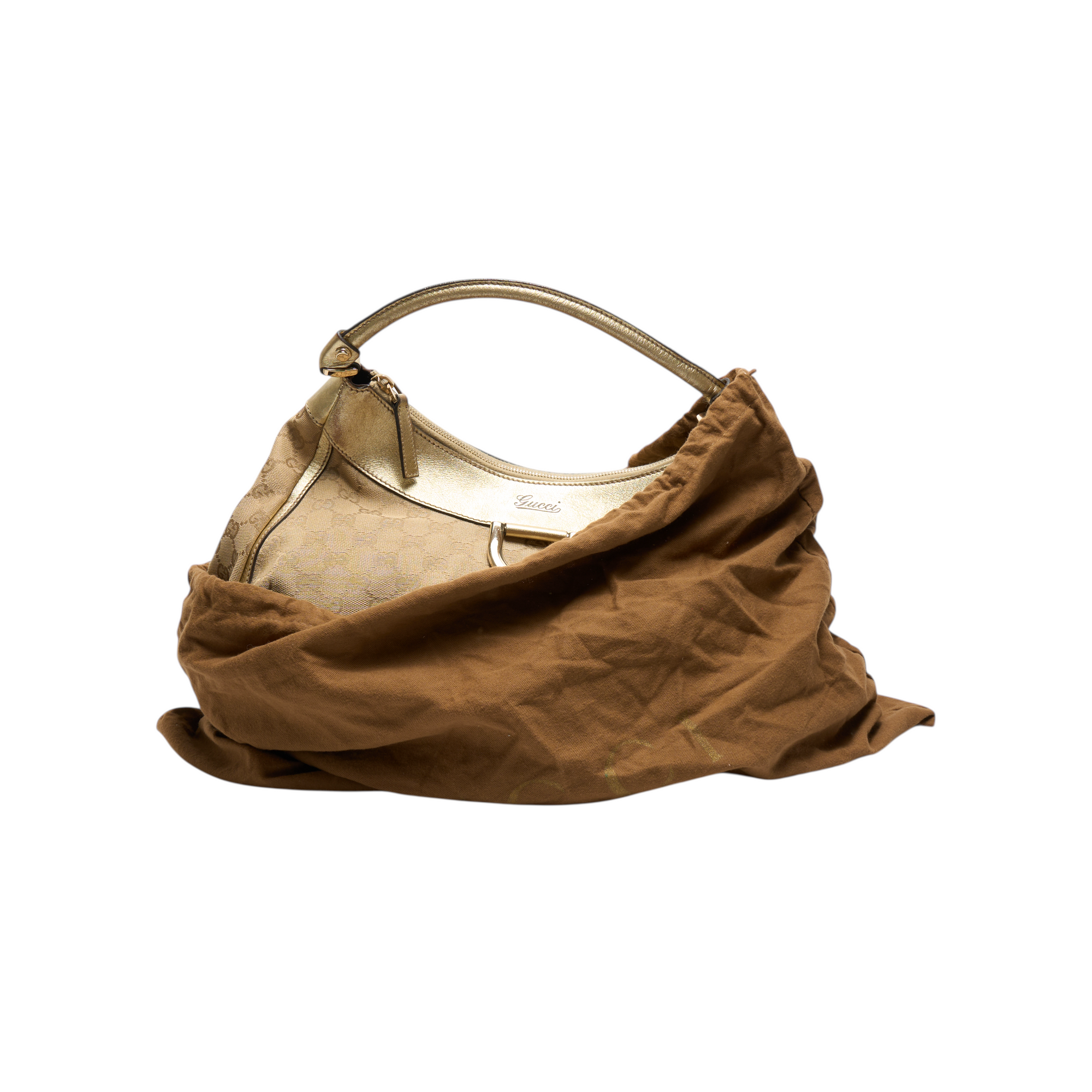 gucci 2000s gold abbey bag