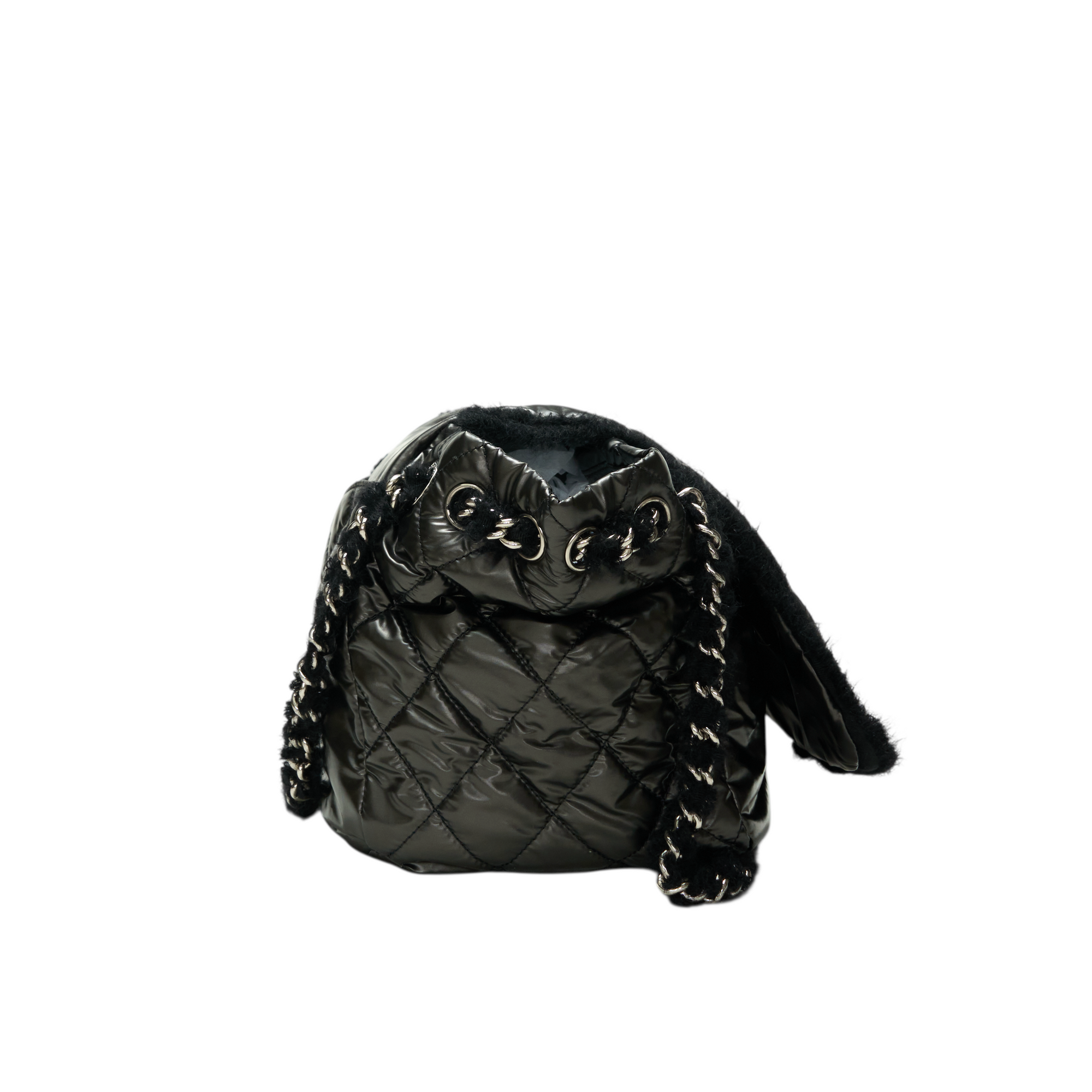 chanel 2010s black patent flap bag