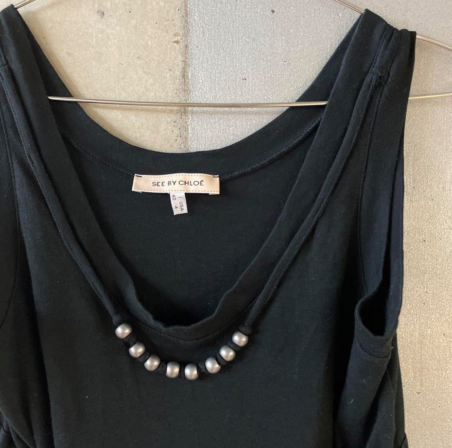 see by chloé black tank top