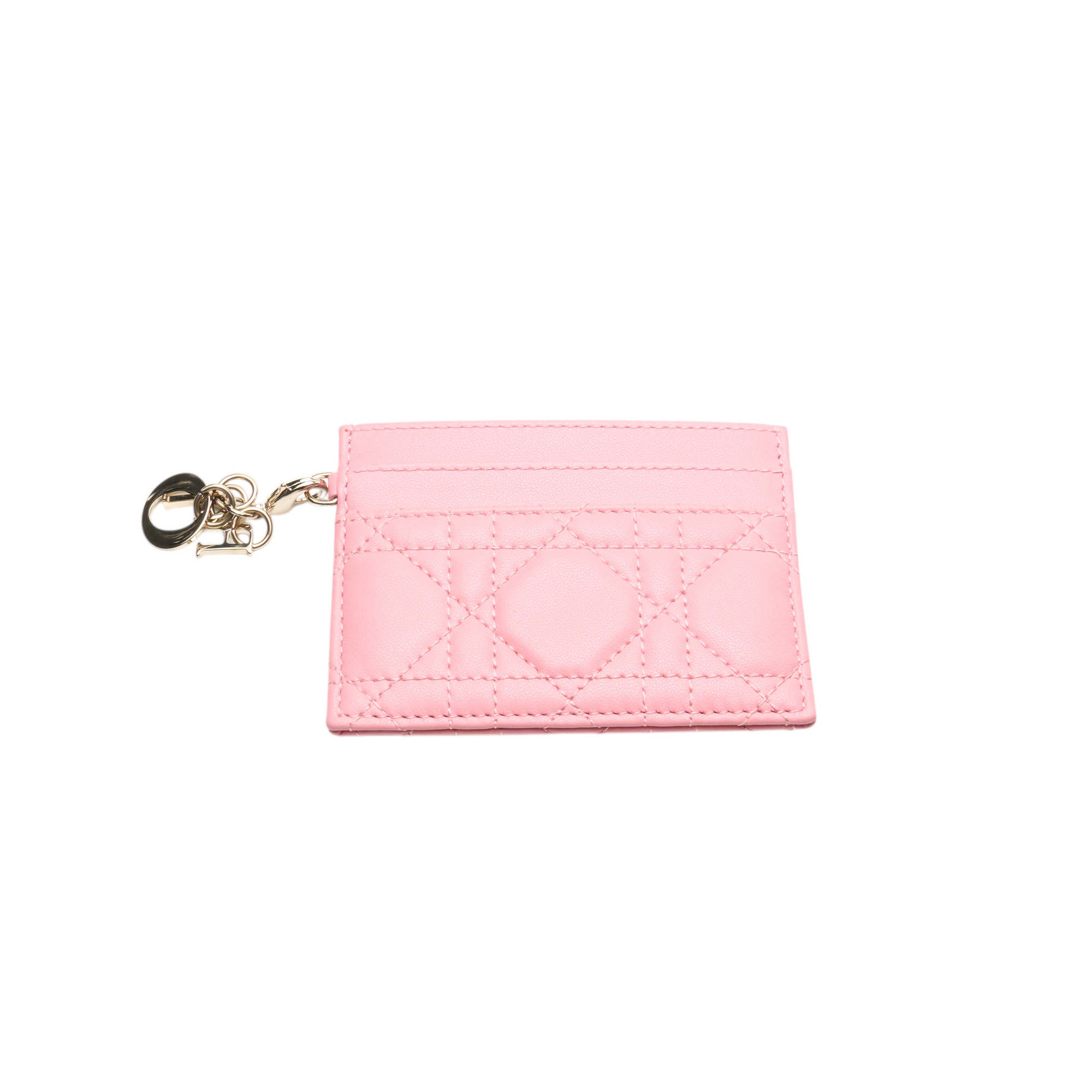 christian dior pink cannage cardholder
