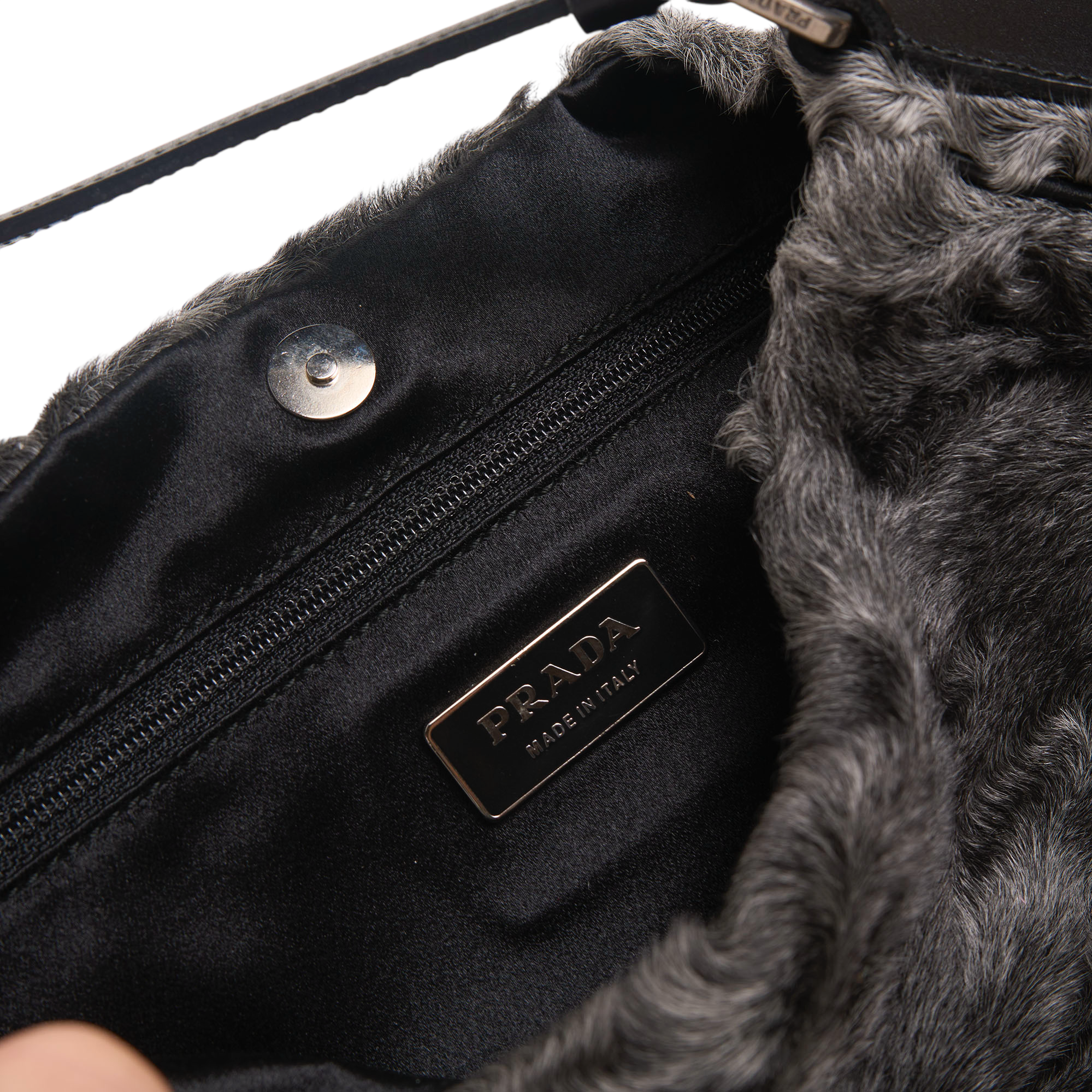 prada 2000s gray shoulder bag