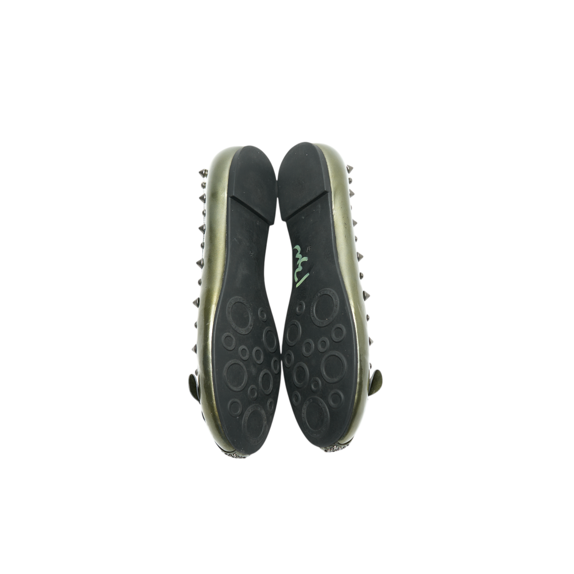 marc jacobs 2000s green mouse flats