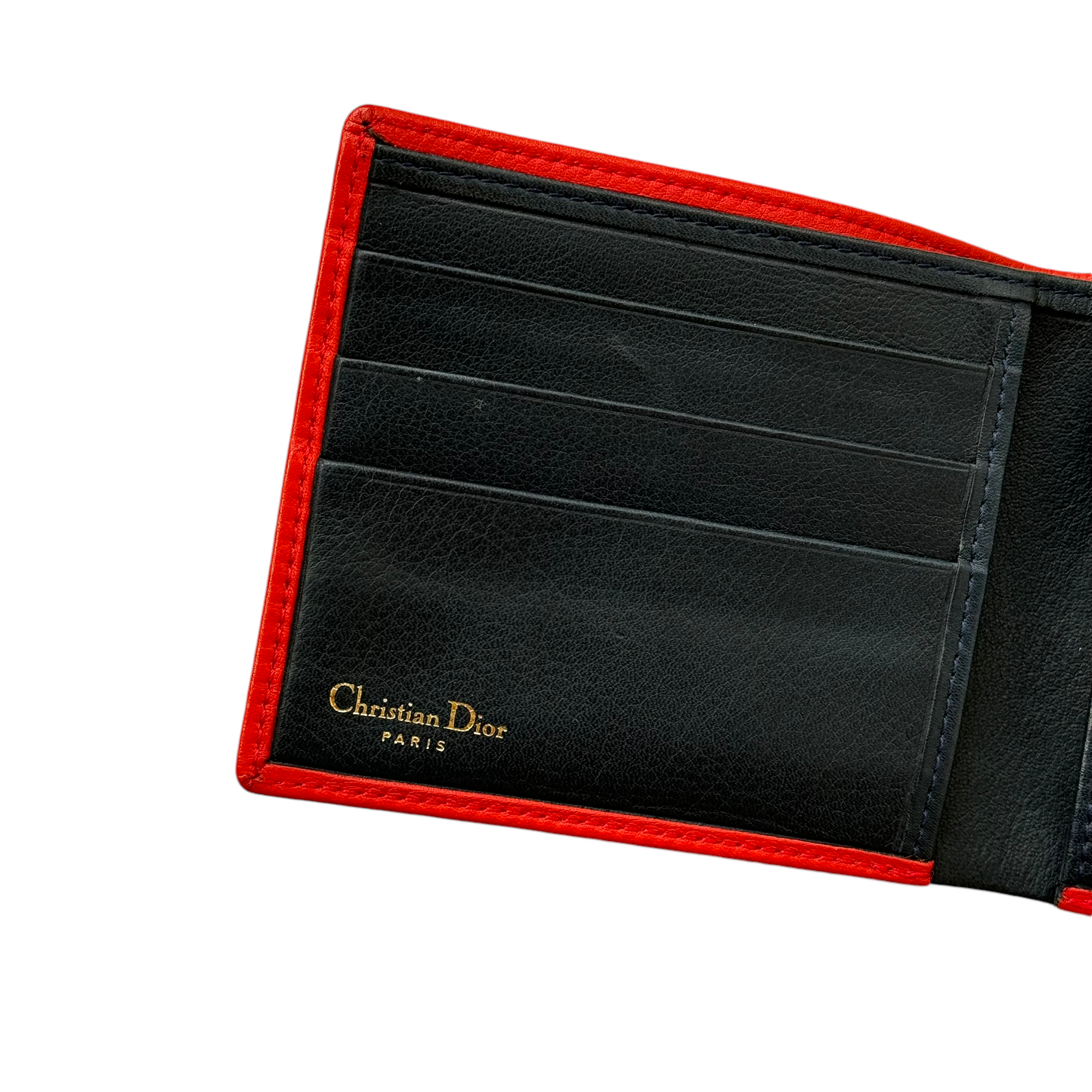 christian dior red wallet