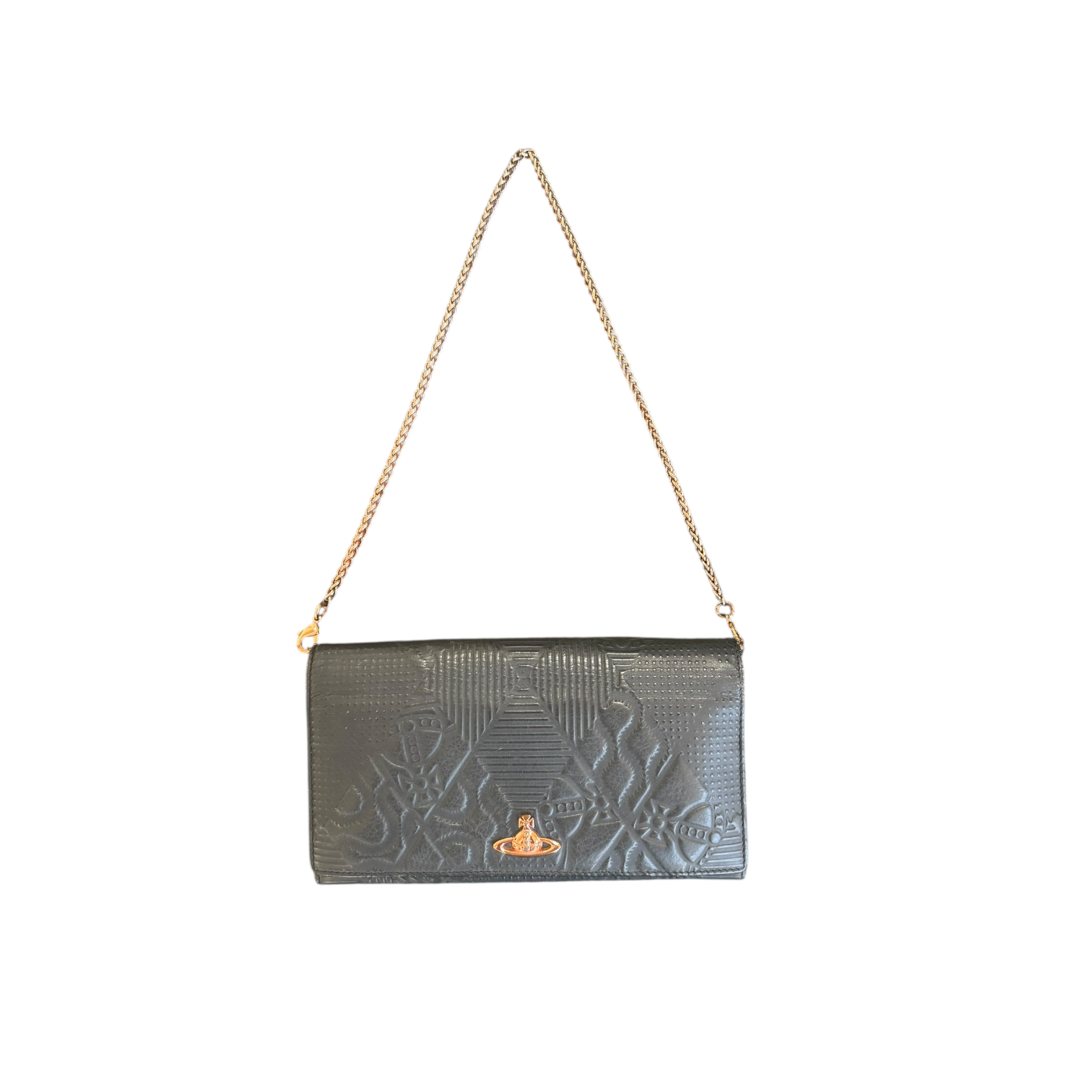 vivienne westwood gray wallet on chain bag