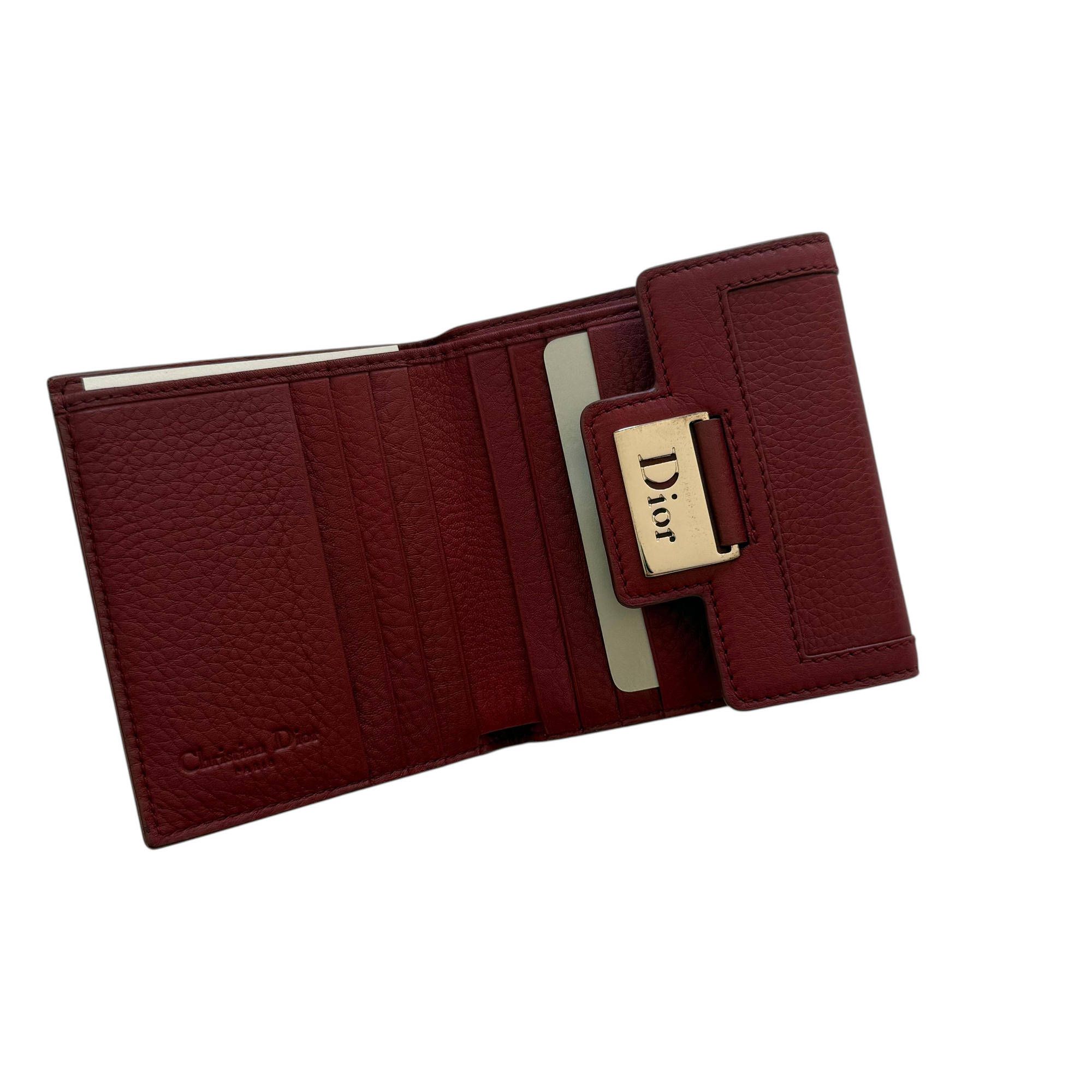 christian dior 2000s red wallet