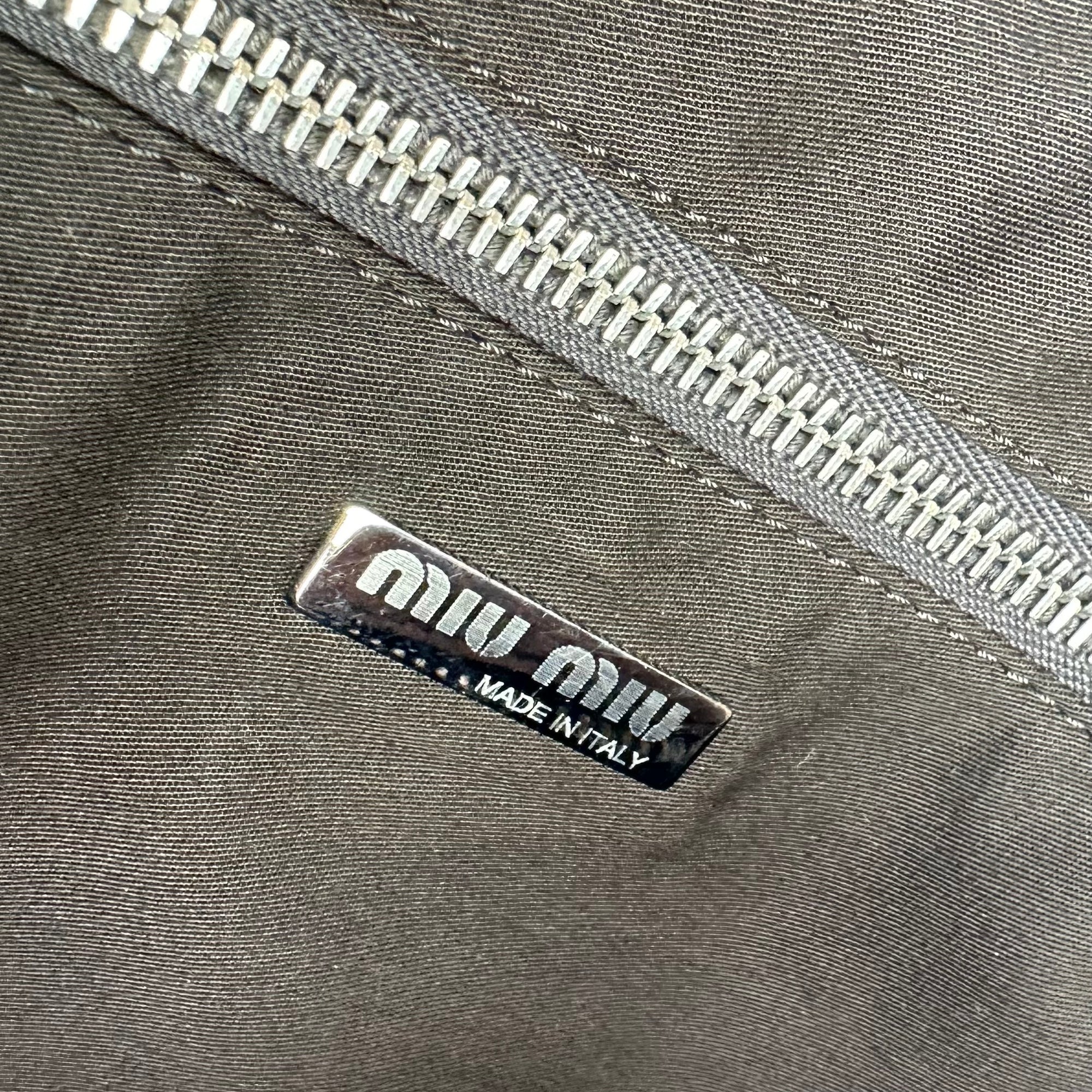 miu miu 2000s tan shoulder bag