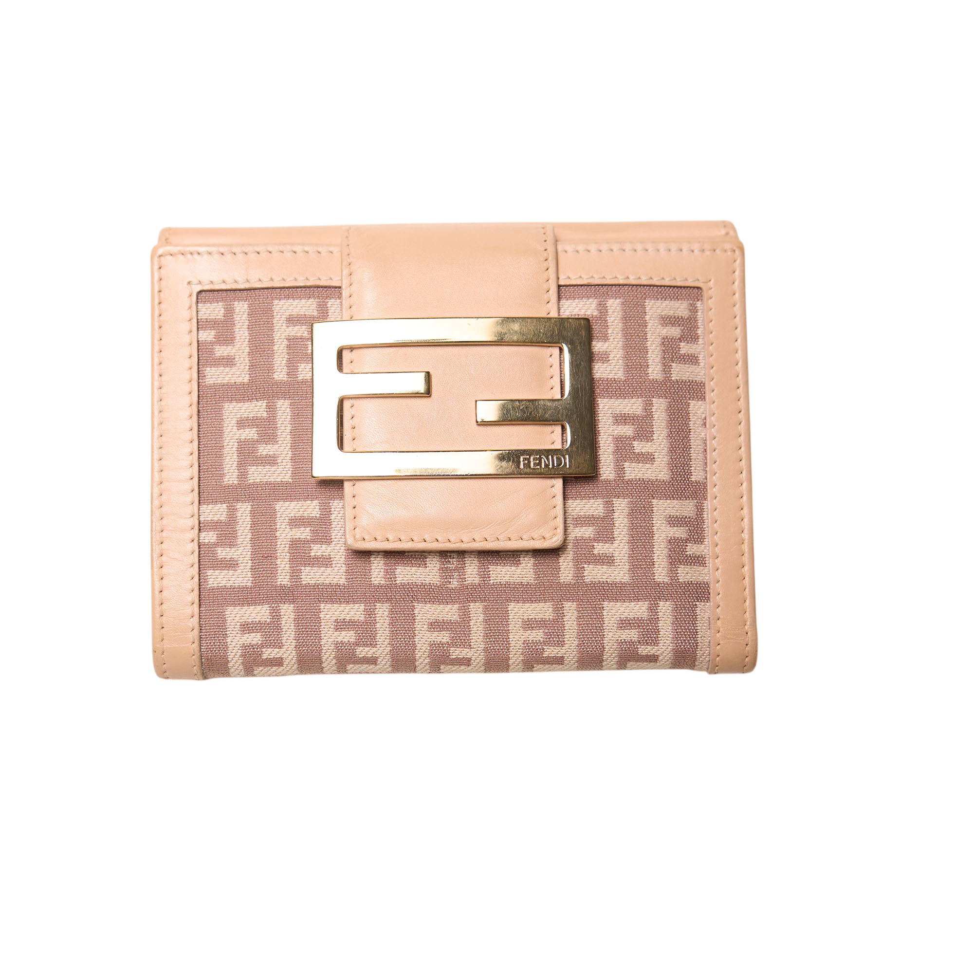 fendi 2000s tan wallet