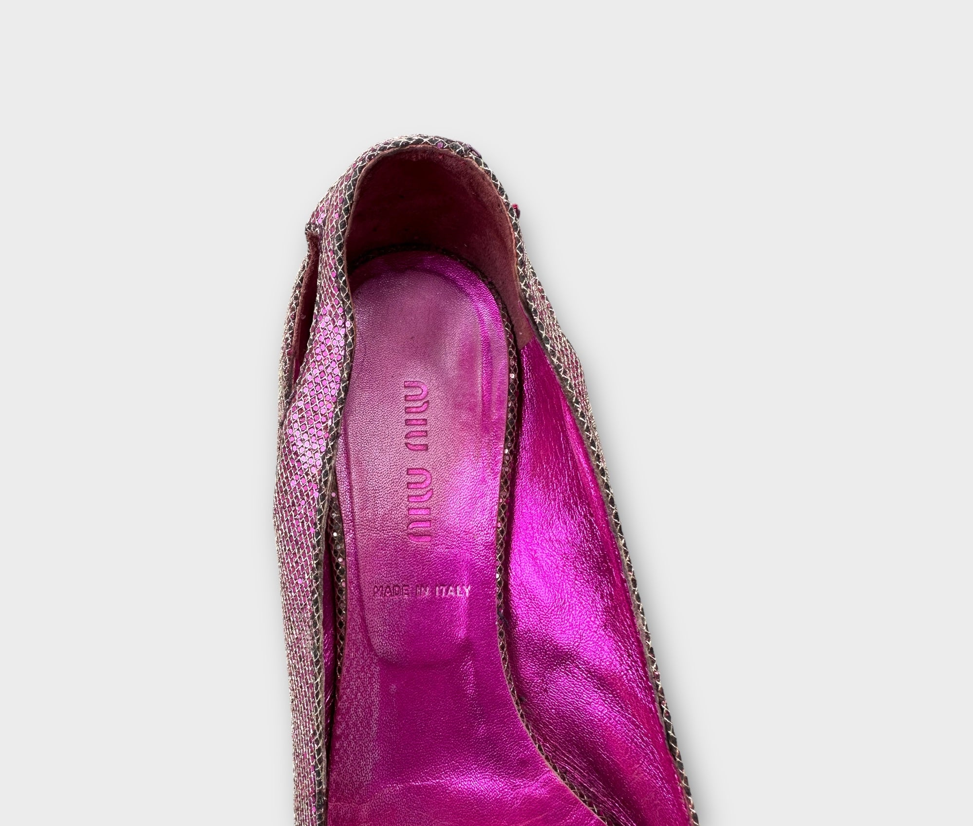 miu miu 2000s pink ballet flats