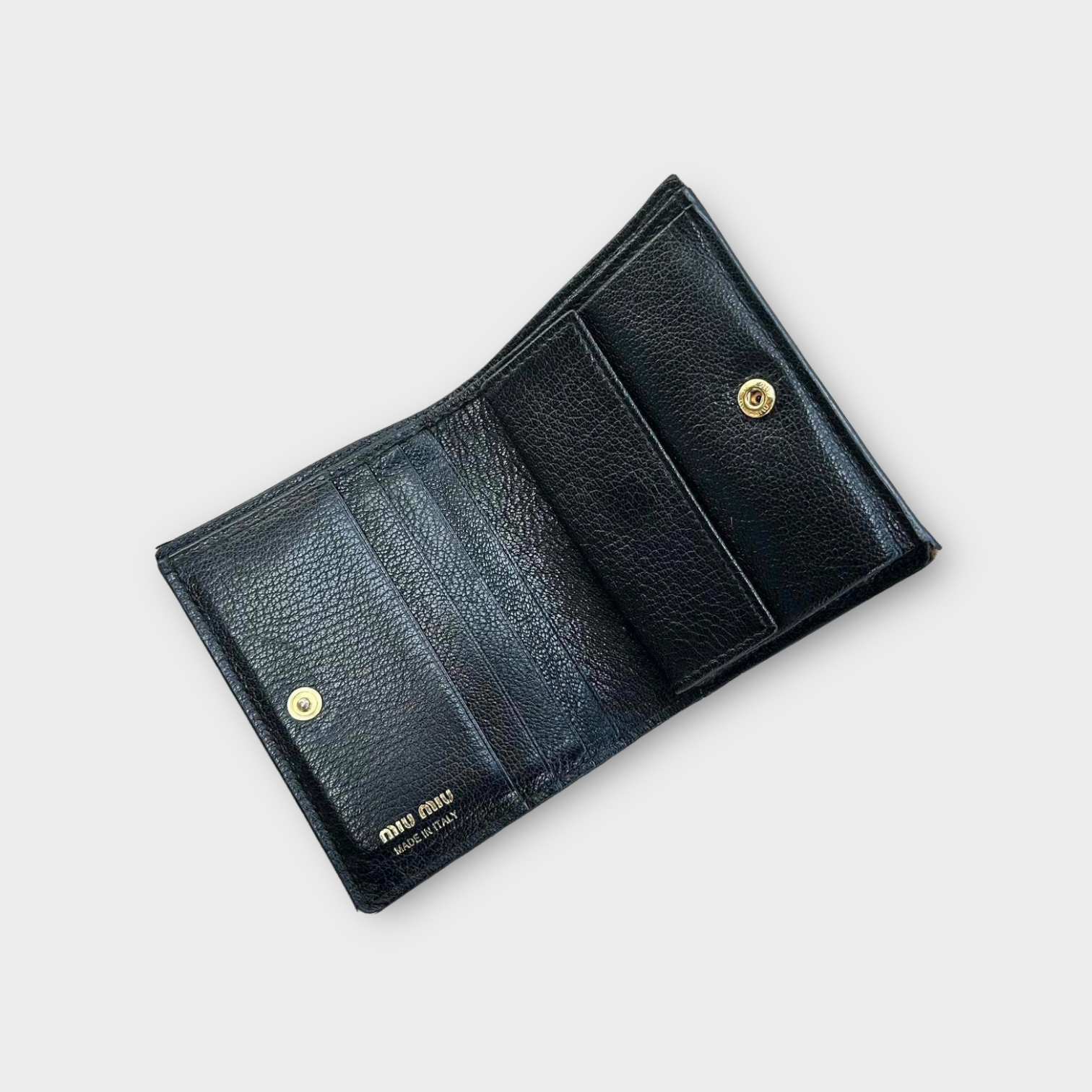 miu miu black bow wallet