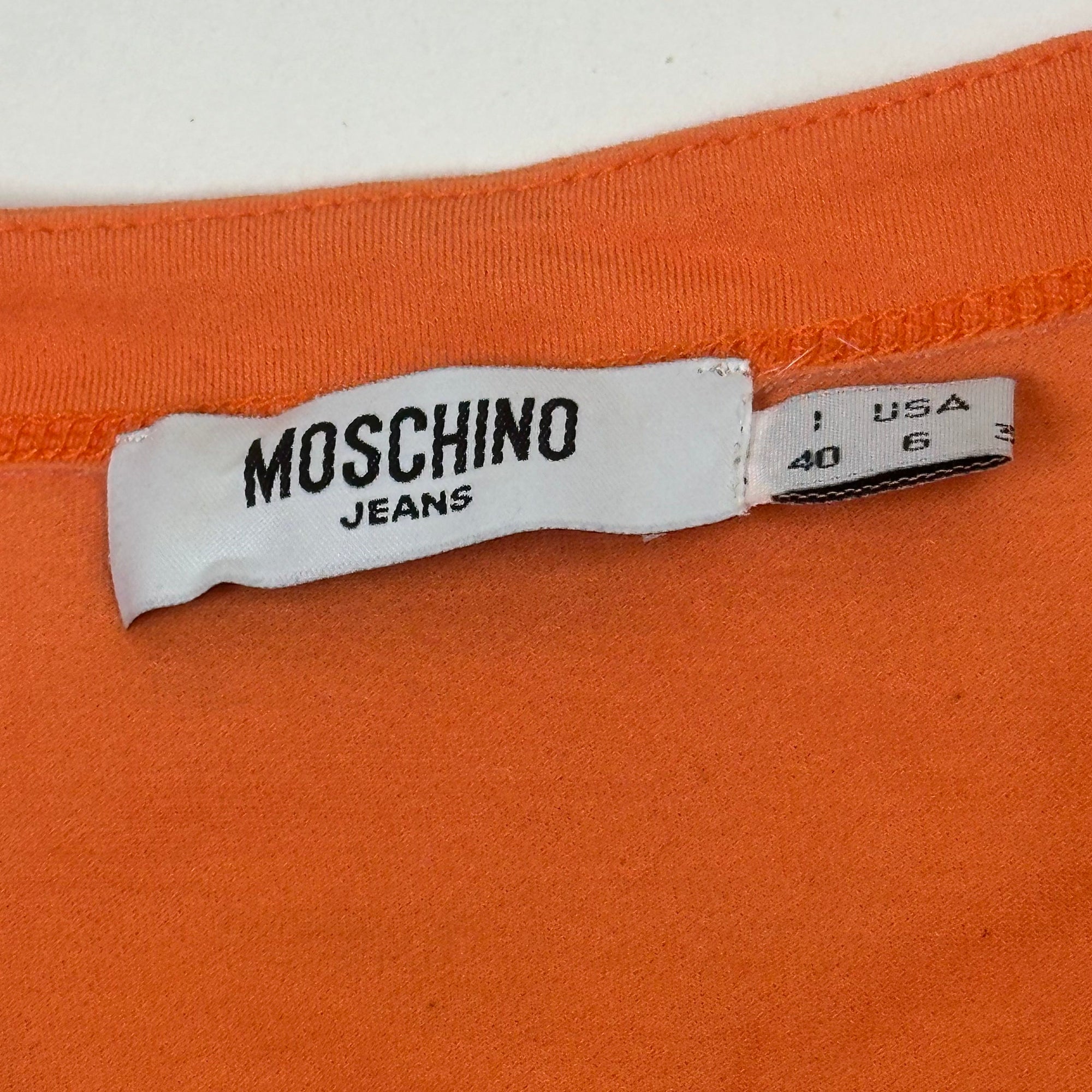 moschino 2000s orange tank top