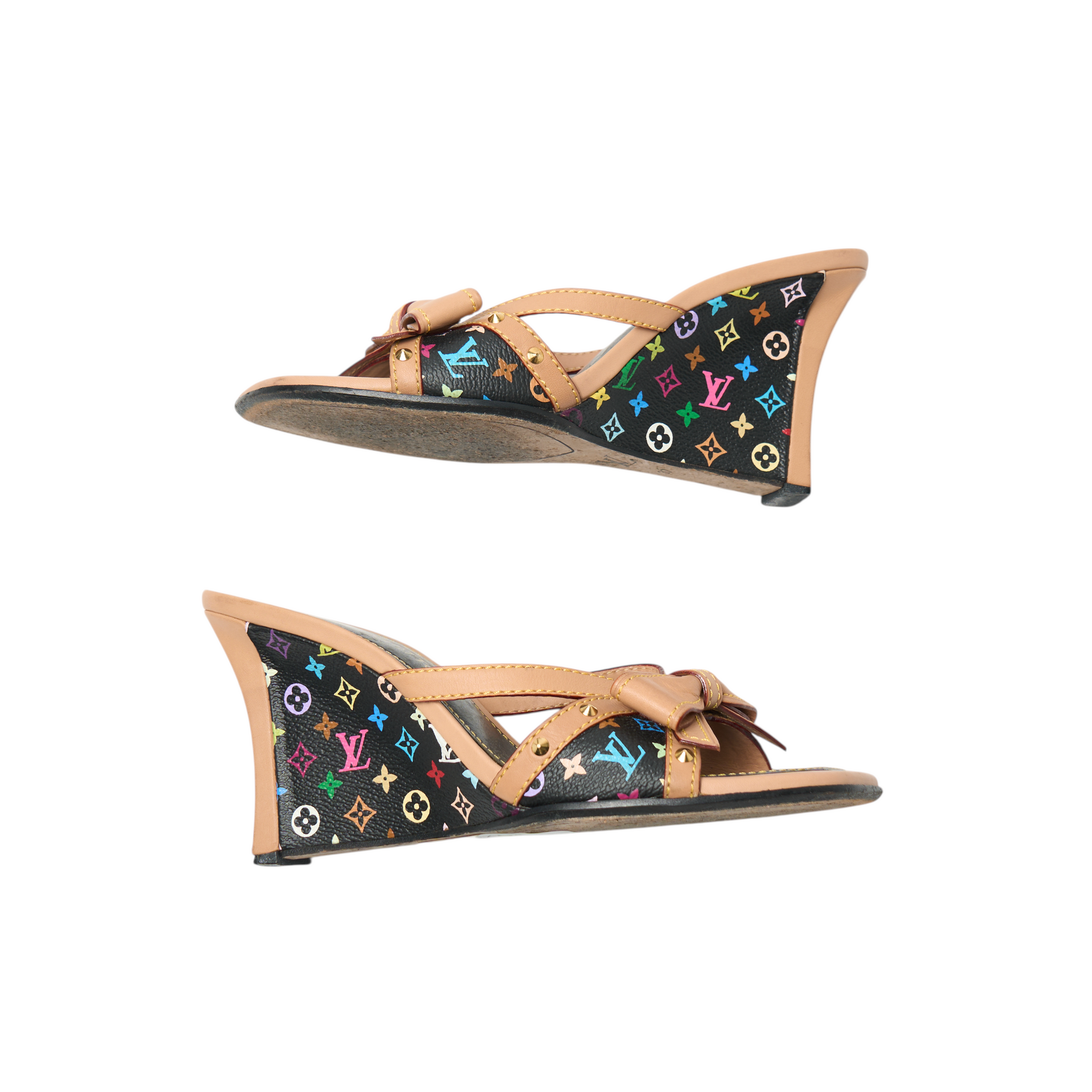louis vuitton 2000s murakami wedge heels