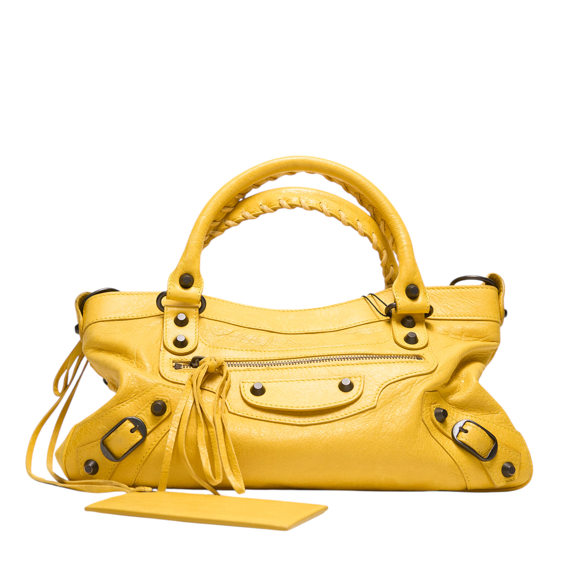 balenciaga 2000s yellow city bag