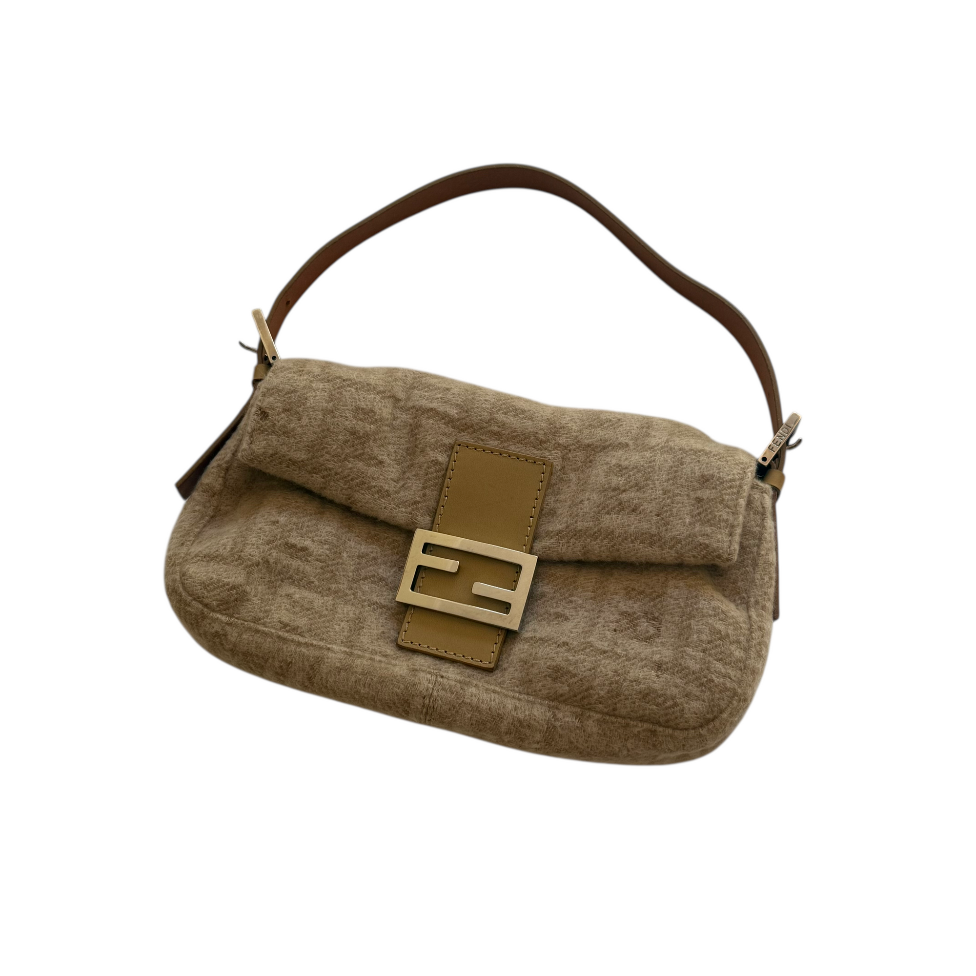 fendi 2000s tan baguette bag