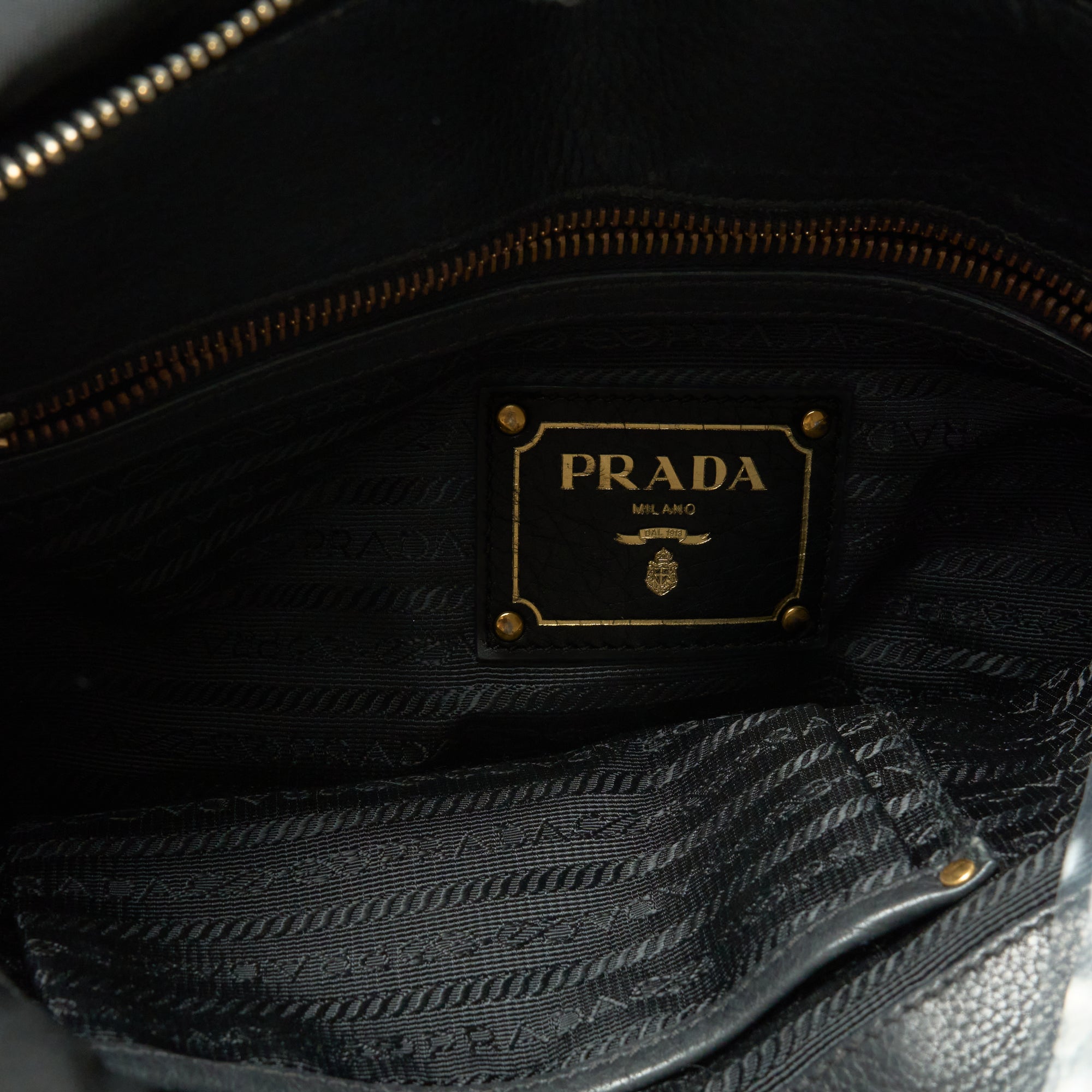 prada black nylon shoulder bag