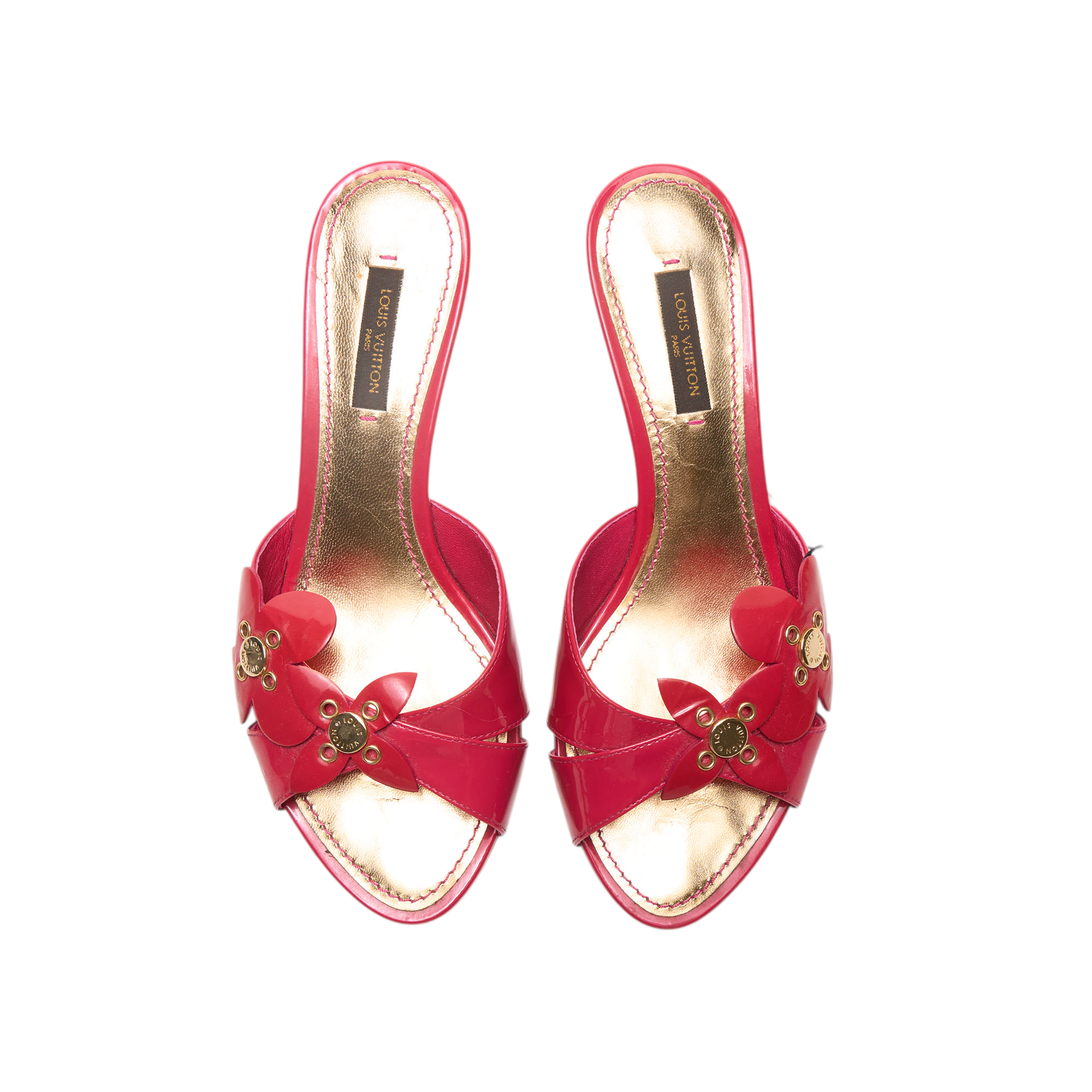 louis vuitton 2000s red heels