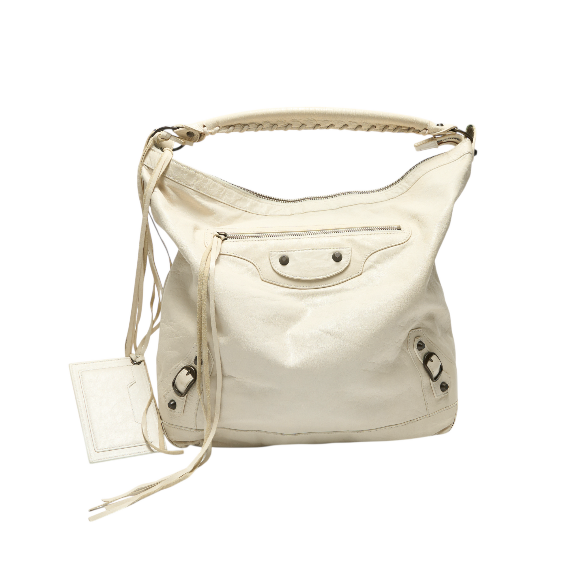 balenciaga 2000s white day bag