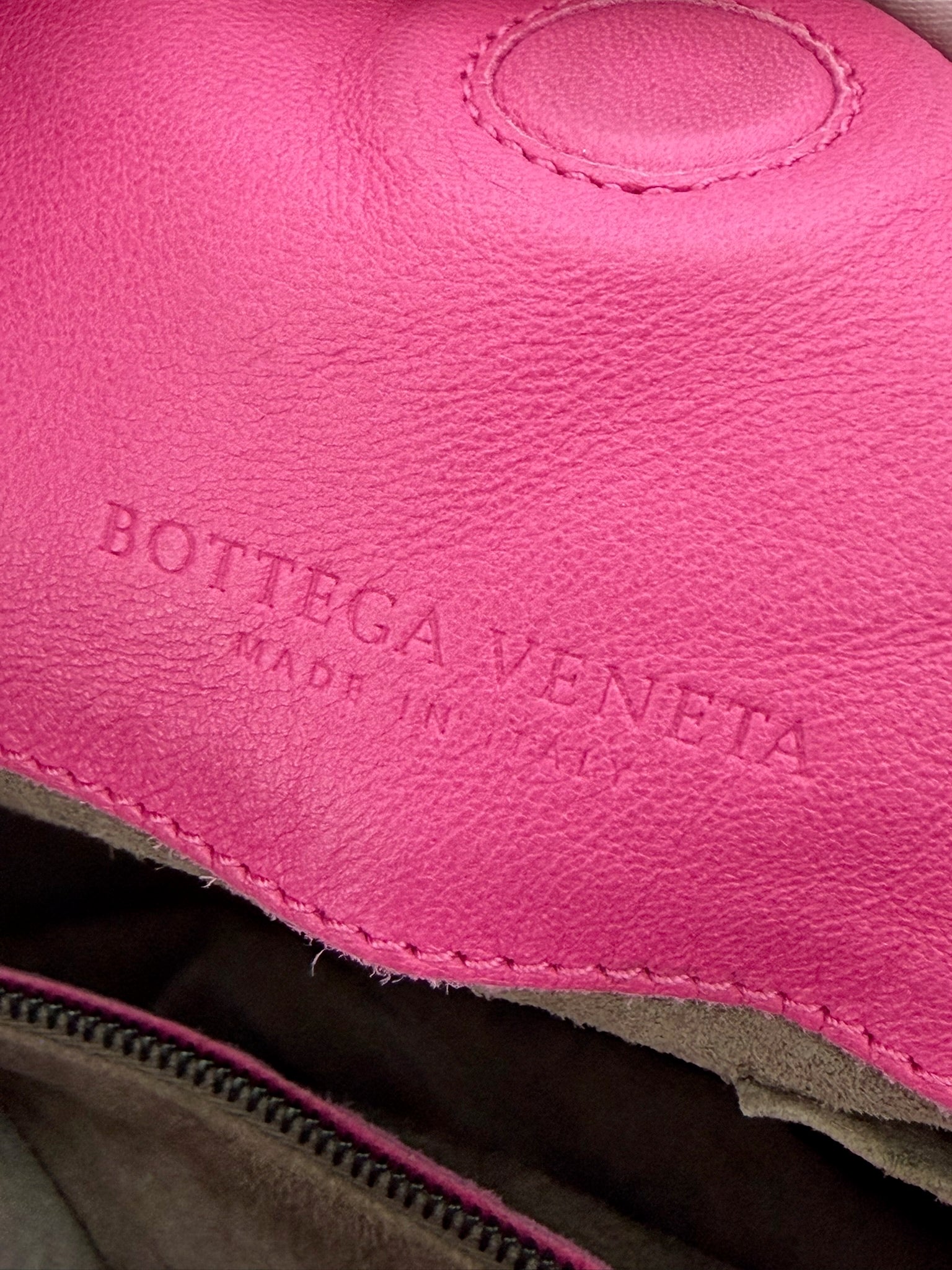 bottega veneta 2000s hot pink small hobo bag