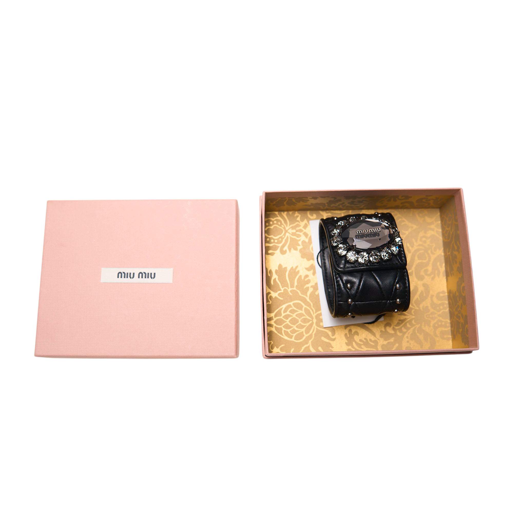 miu miu 2000s black bracelet