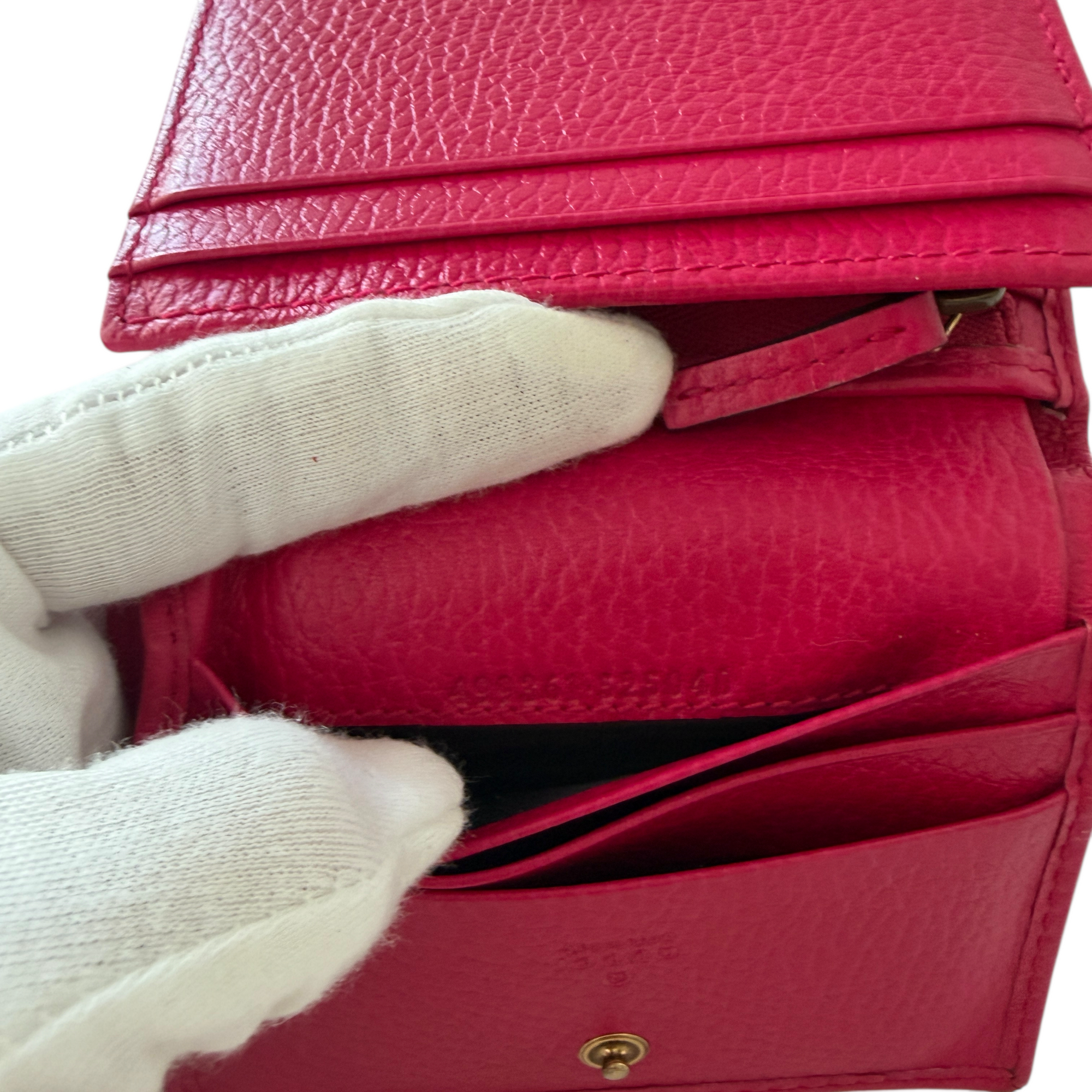 gucci red butterfly wallet
