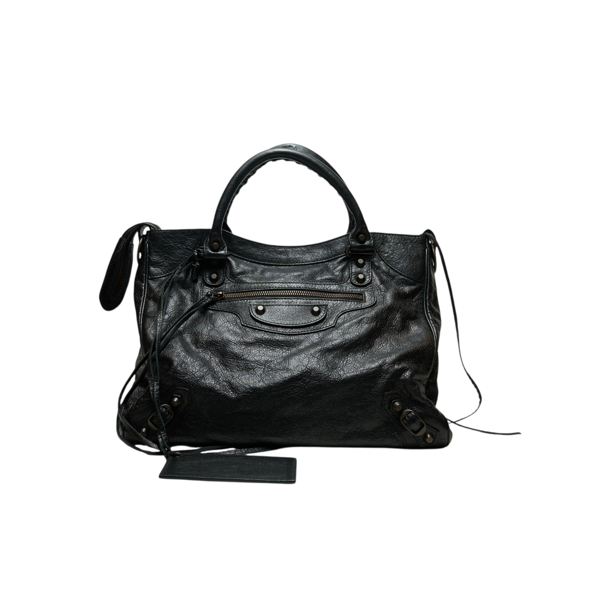 balenciaga 2000s black city bag