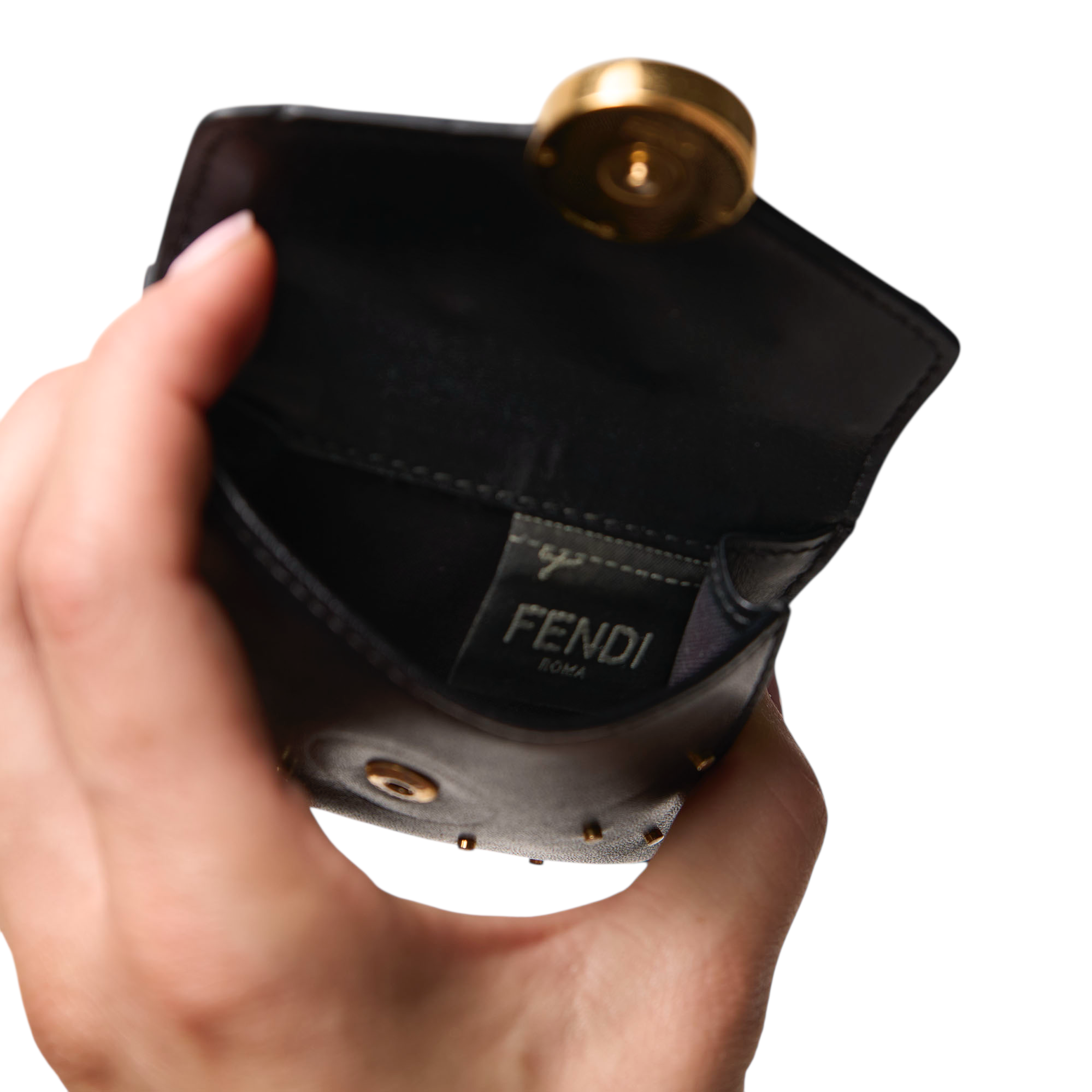fendi black mini wallet